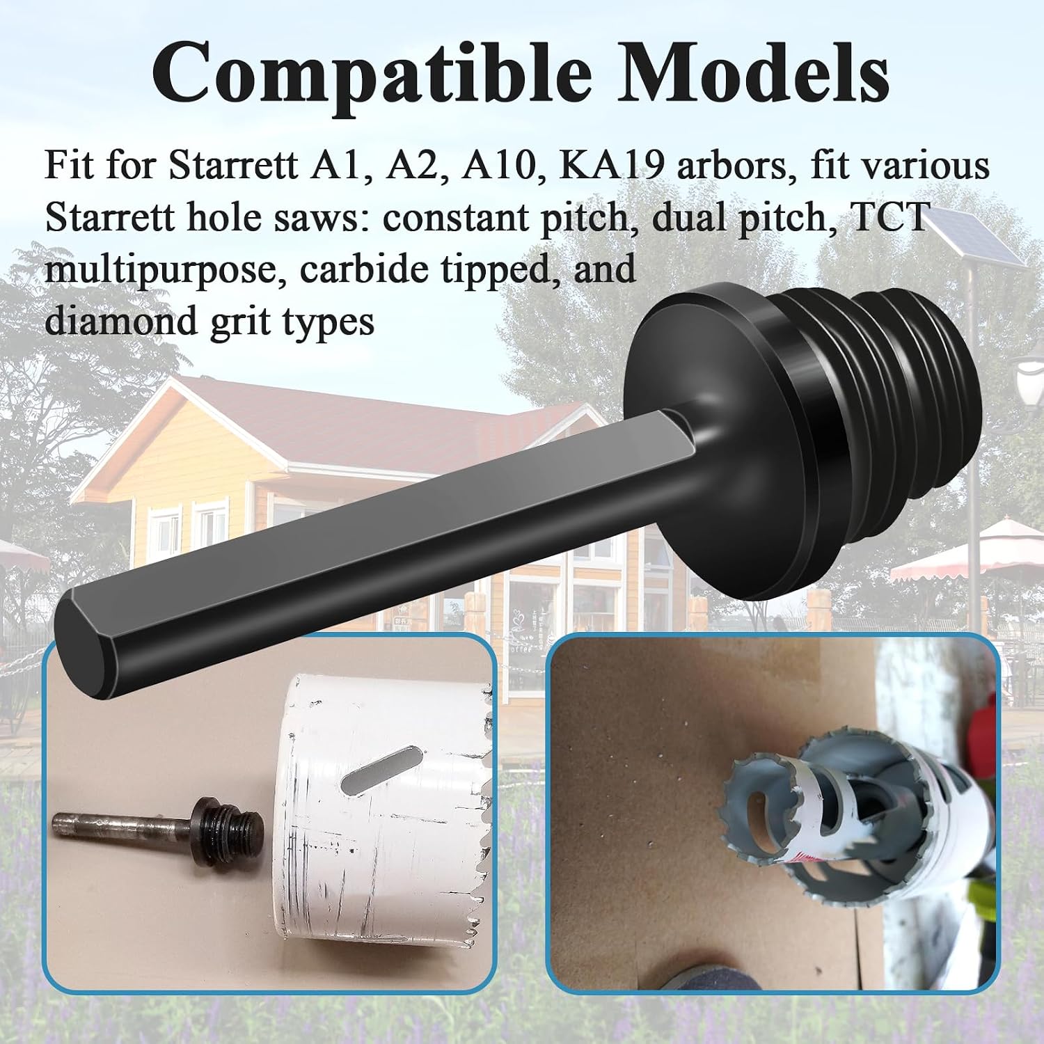 2 Pcs KA19 Hole Saw Arbor Fits Starrett A1, A2, A10 Arbors / KA19N, for Hole Saw Arbors that will Accept a Removable 1/4" Pilot Bit, Hole Enlargement Arbor, Enlarging Hole Saw Arbor Pilot Fix Mistakes