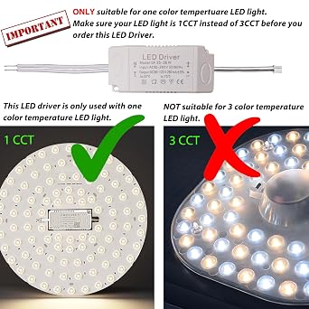 LED Driver 25-36W for Single Color Ceiling Strip Spot Light Module Panel, Replacement LED Starter Power Supply Adapter Transformer, Input AC85-265V Output DC80-125V
