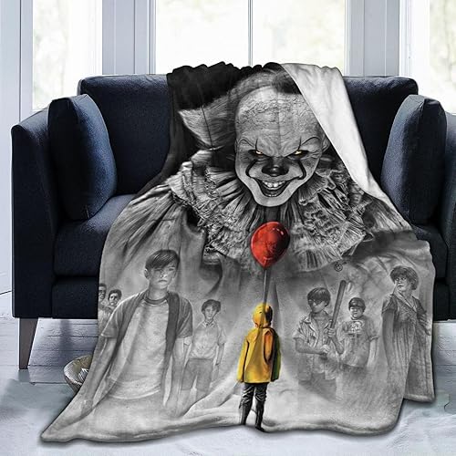 Manta de película de terror, manta de franela ultrasuave, súper mullida, cálida, ligera, térmica, acogedora para todas las estaciones, mantas de
