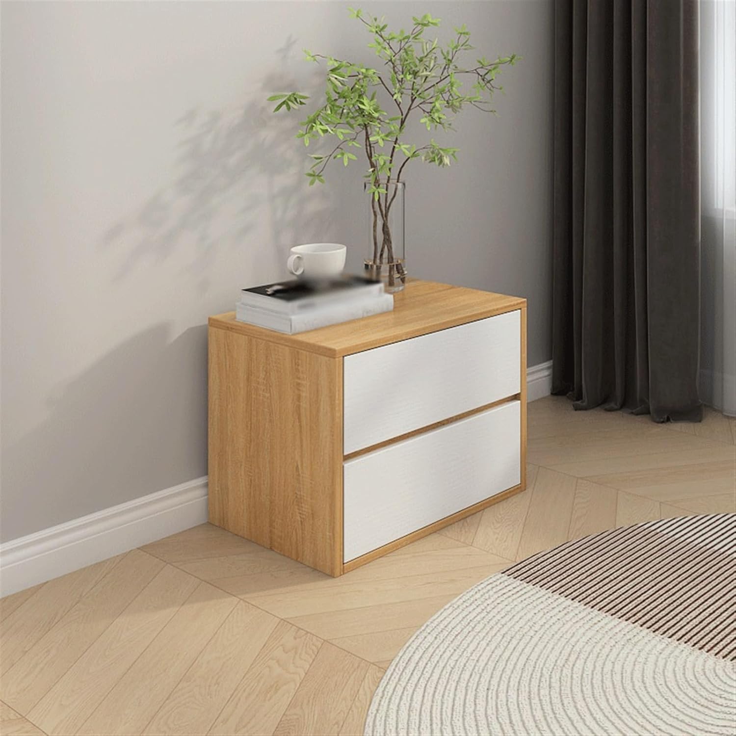 寝室のナイトスタンド 2 つの引き出し付きファイリング キャビネット