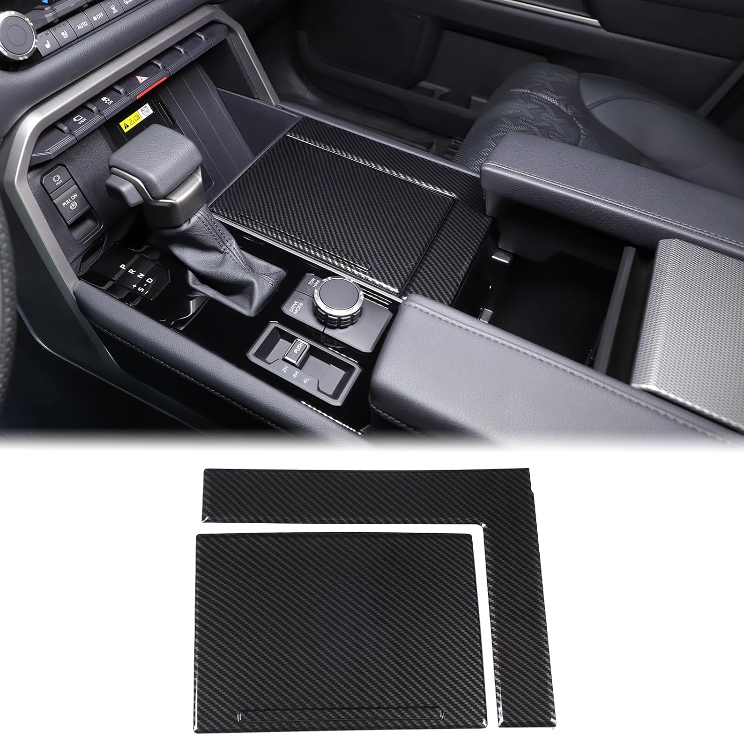 Aunginsy Car Center Console Cup Holder Panel Trim Cover Compatible with Toyota Tundra/Sequoia 2022-2026, Inner Central Control Water Cup Holder Panel Molding Decor Cover Accessories High Configuration