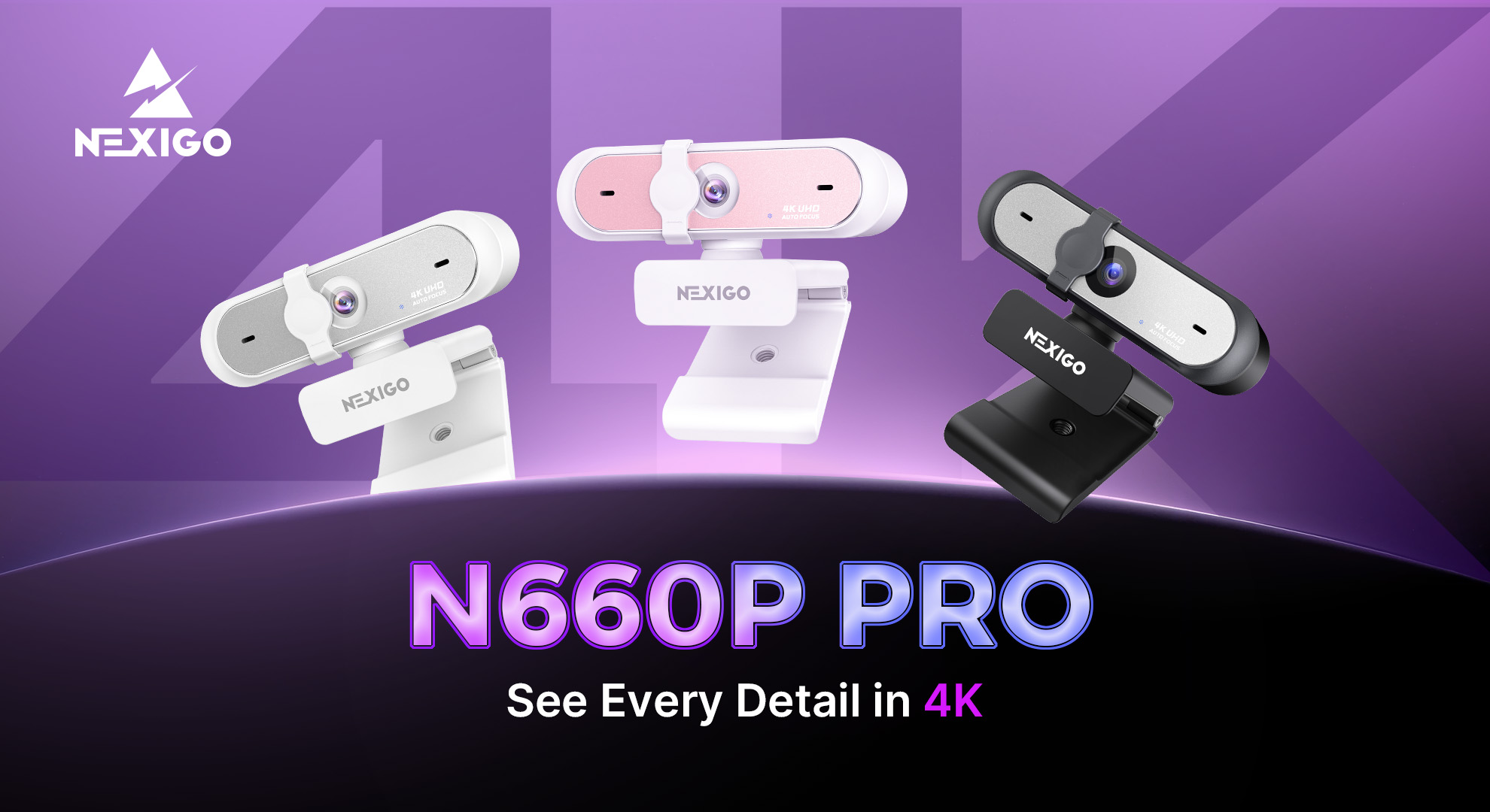 Amazon.com: NexiGo N660P Pro 4K Webcam with Distortion-Free Lens