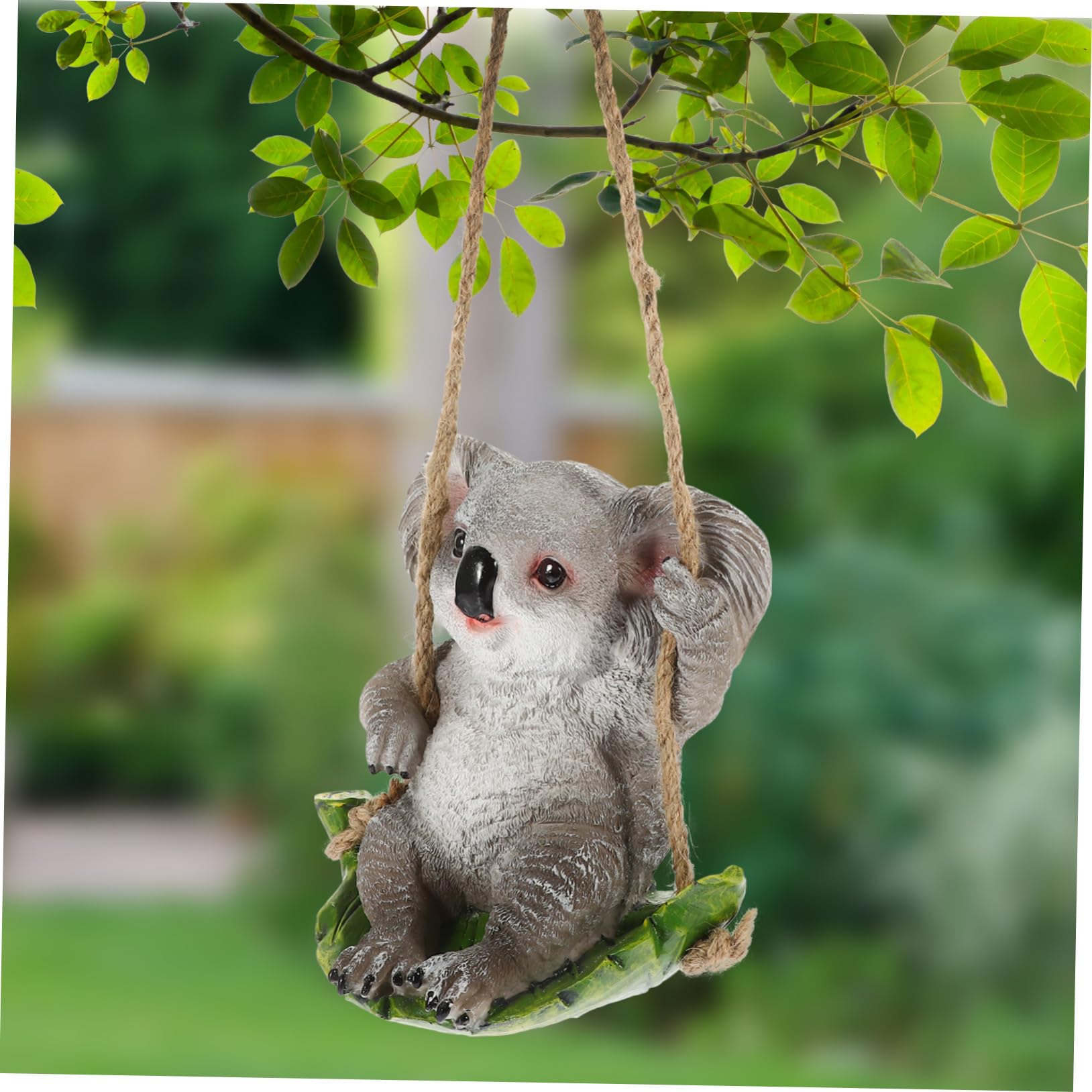 Delikatna Dekoracja Koala z Żywicy Wisząca Figurka Zwierzęca Do Ogrodu Lekka i Przenośna Ozdoba Zewnątrz Unikalny Design Do Dekoracji Podwórka