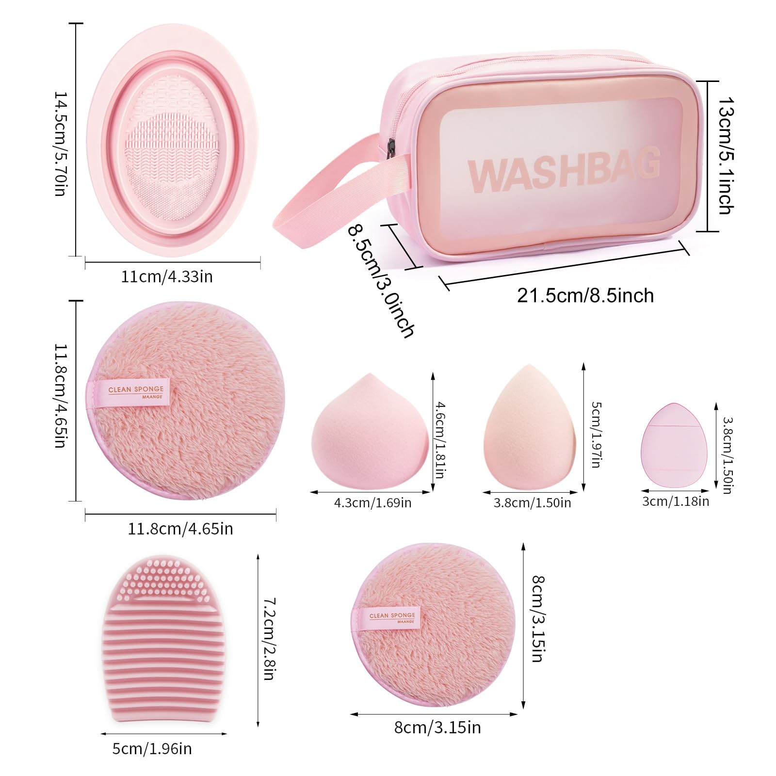 MAANGE 37-Piece Makeup Brush Set with Makeup Accessories