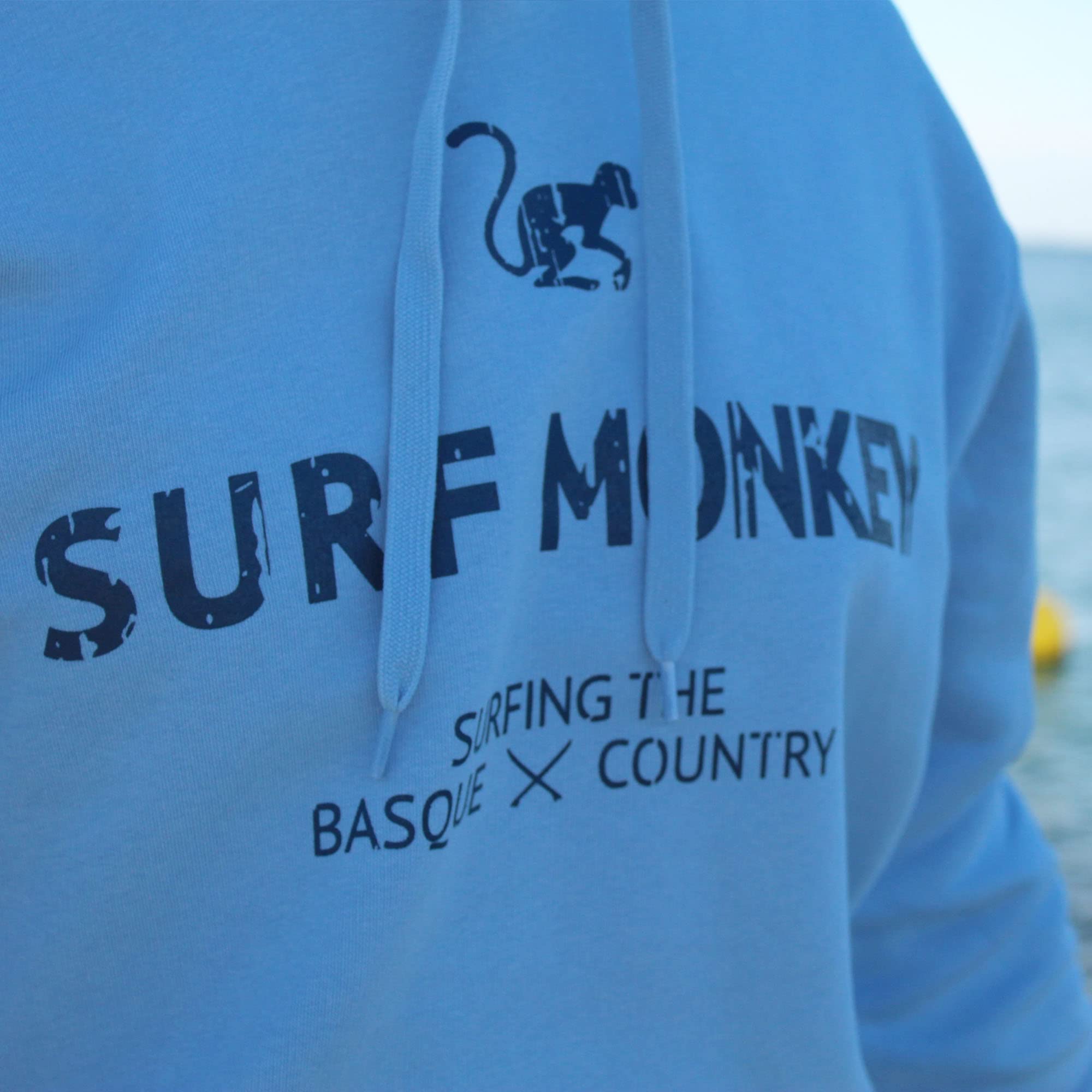 Hoodie Sudadera Ecológica con Capucha para Hombre/Mujer - Algodón Orgánico Gots Surf Monkey®