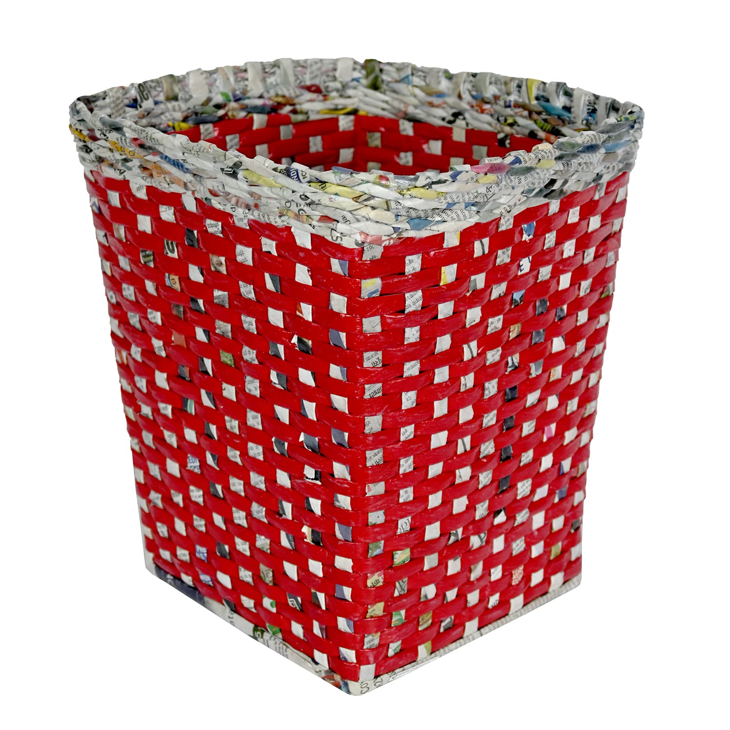 Handcrafted Paper Straw Dustbin - 10L -14