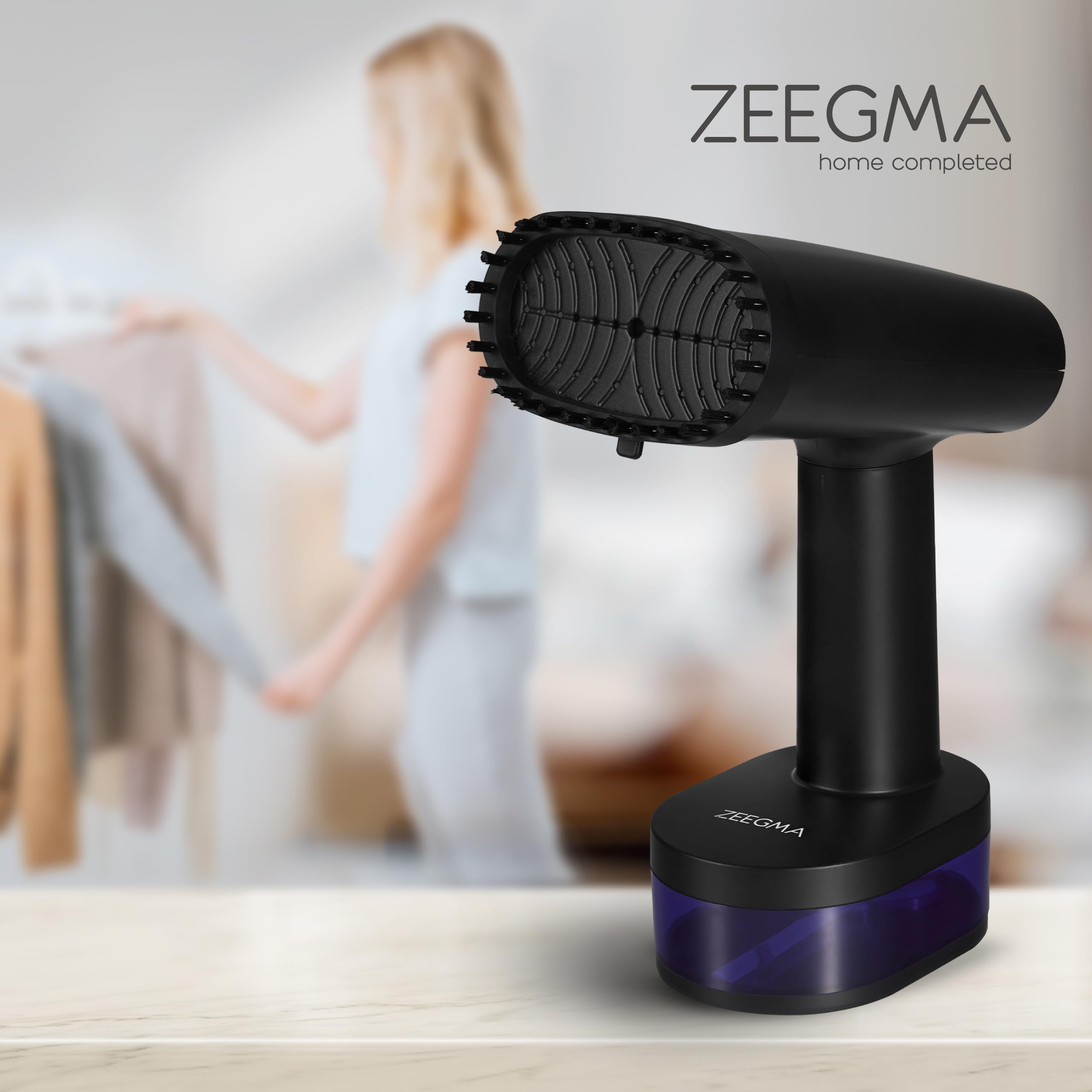 ZEEGMA STEAMEE Plancha Ropa Vertical 2 en 1, Plancha Vertical Vapor de 1640 W, 370 ml Salida de Vapor 25 g/min Calentamiento 30 segundos Planchado Horizontal y Vertical Segura para Textiles