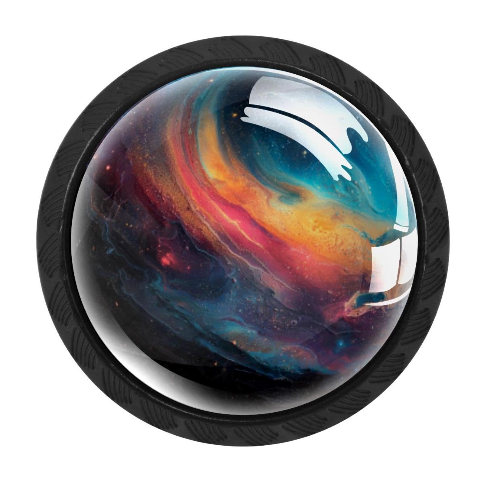CHENZZZZ 4 Pieces Dresser Knobs Galaxy Planet (4) Drawer knobs Cabinet Knobs Pull Handles for Home Kitchen Office
