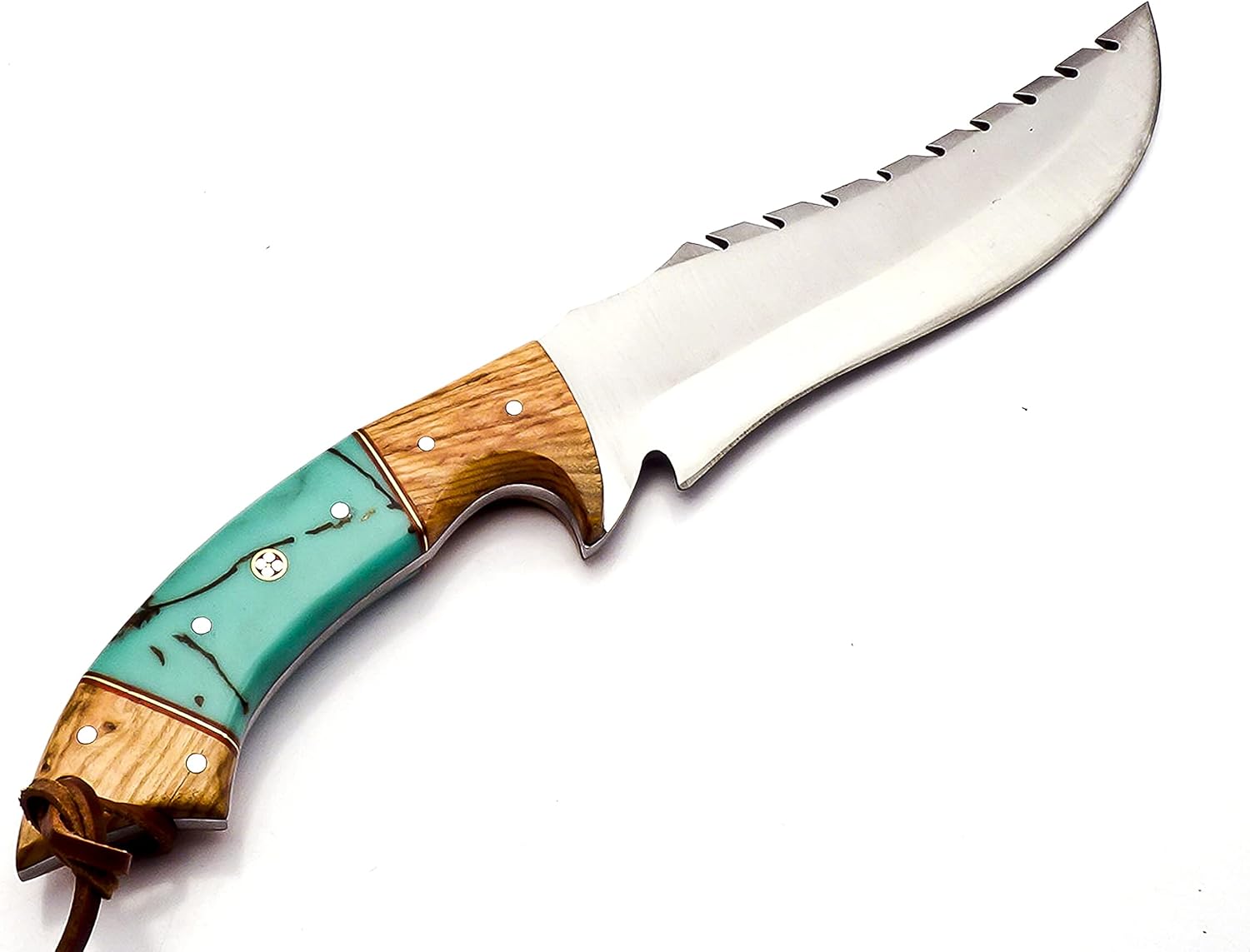 Handmade D2 Stainless steel 12 Inches Full Tang Hunting Knife BK-3054 - Beautiful Olive Wood & Resin Handle