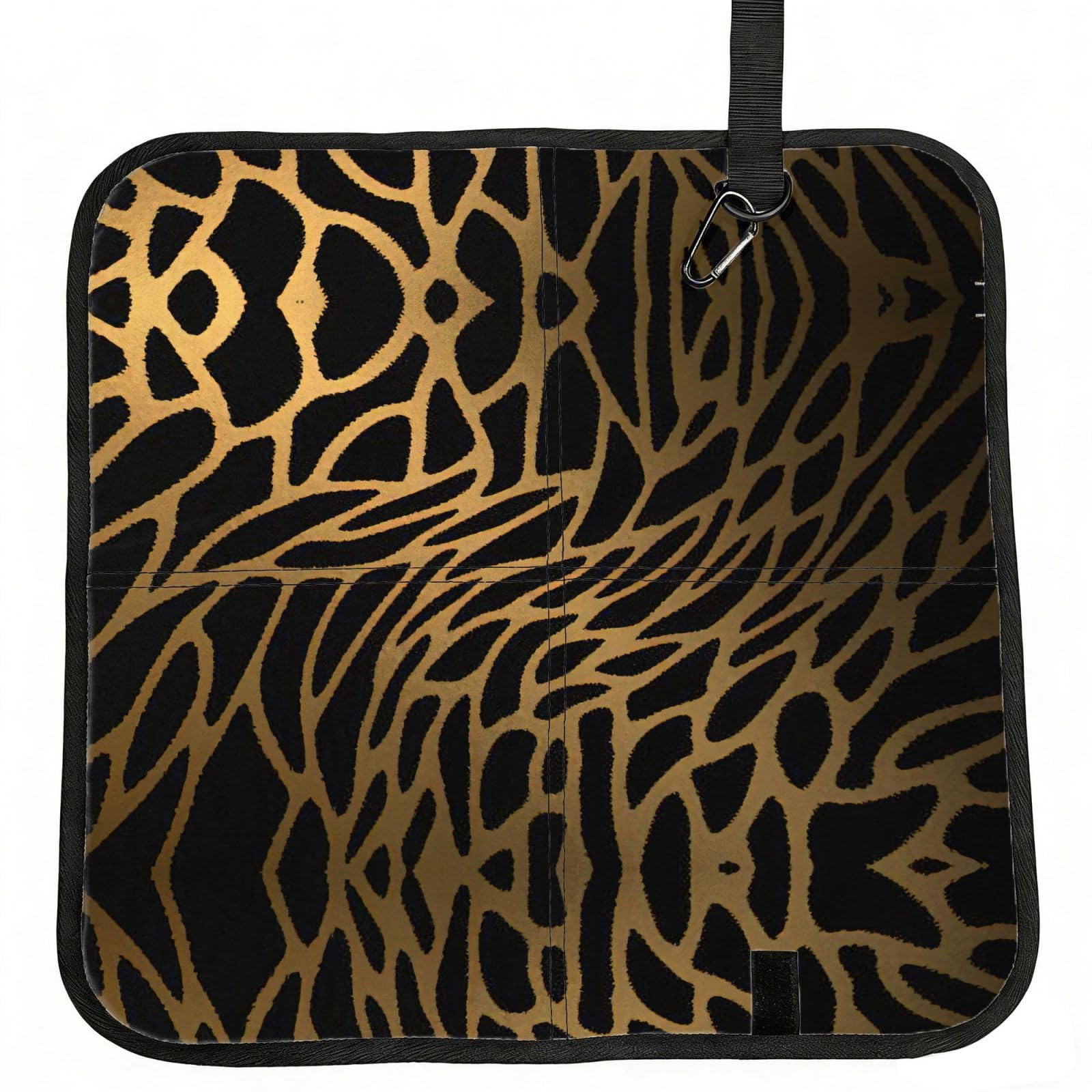 SDEGTHO Leopard Tiger Print Padded Seat Pad Folding Cushion Waterproof Bench Mat Portable Outdoor Rest Mat 15.8"