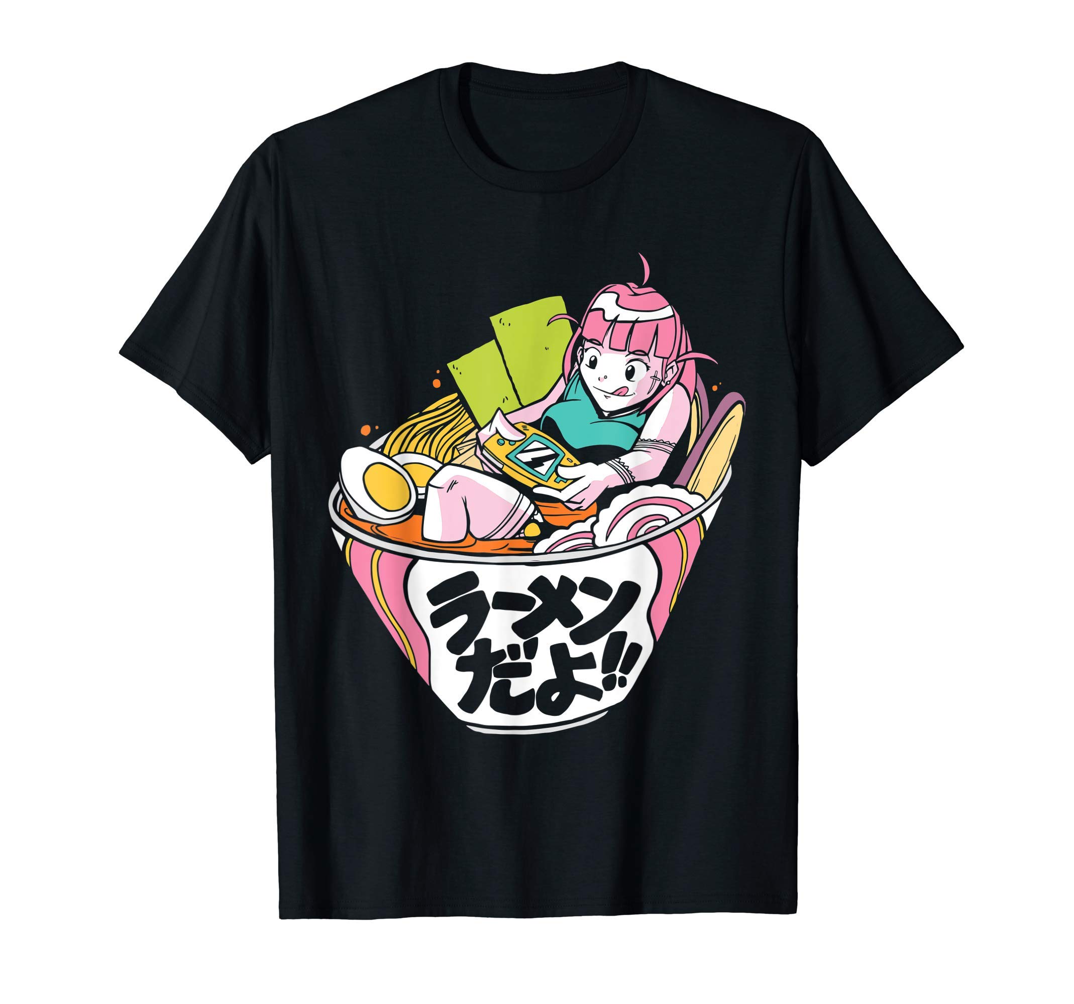 Manga Anime Waifu japanese Girl Japanese ramen and gamble T-Shirt