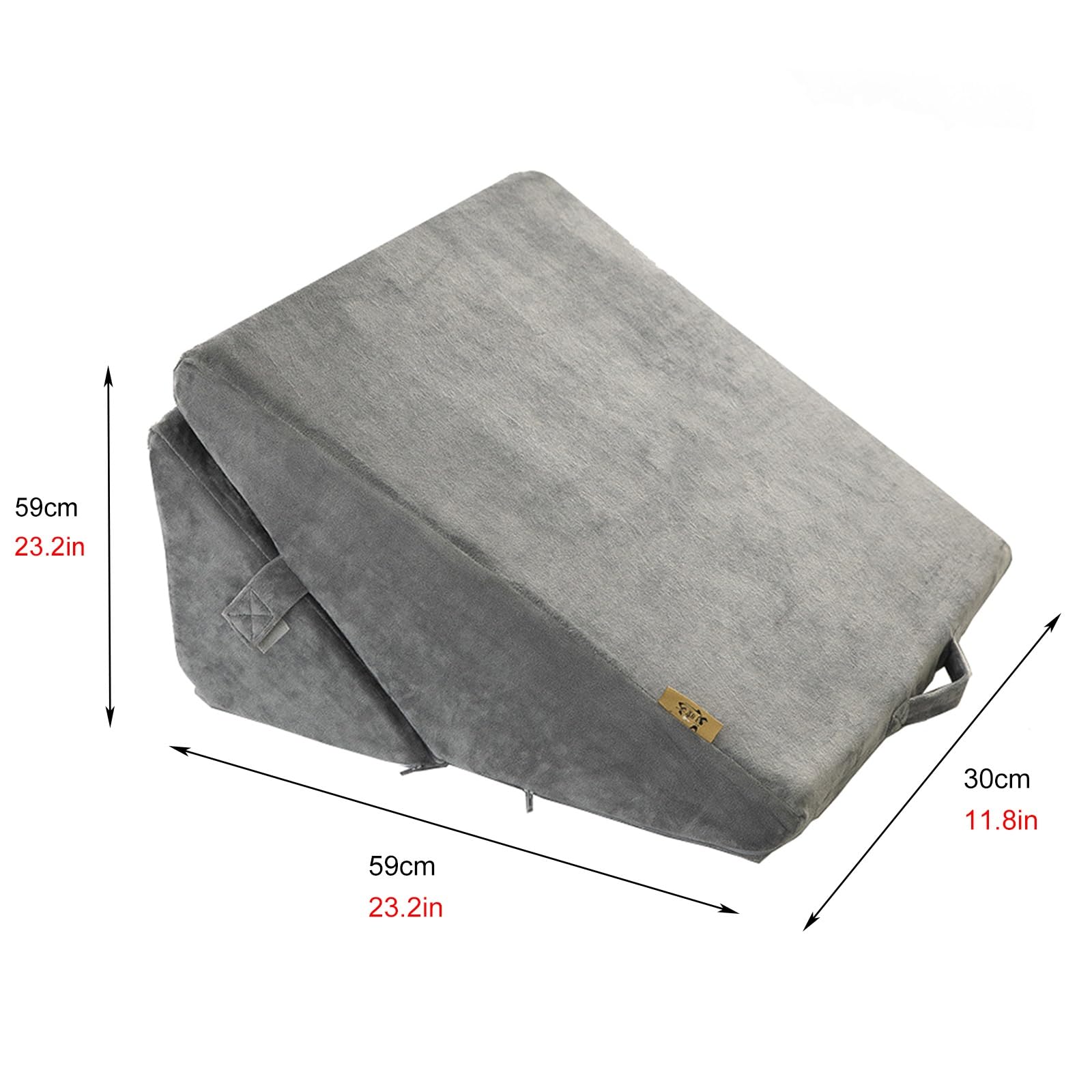 ERRULAN Bed Wedge Pillow with Portable Handle, Knee Wedge Pillow for Completely Bed Bound, Bed Rest Pillow for Hospital Room and Bedroom