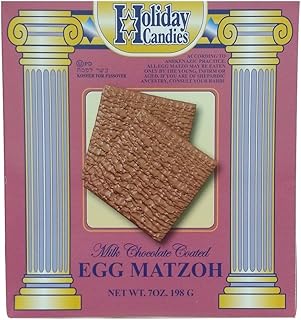 Milk Chocolate Coated Egg Matzoh by Holiday Candies, 7oz (Single)