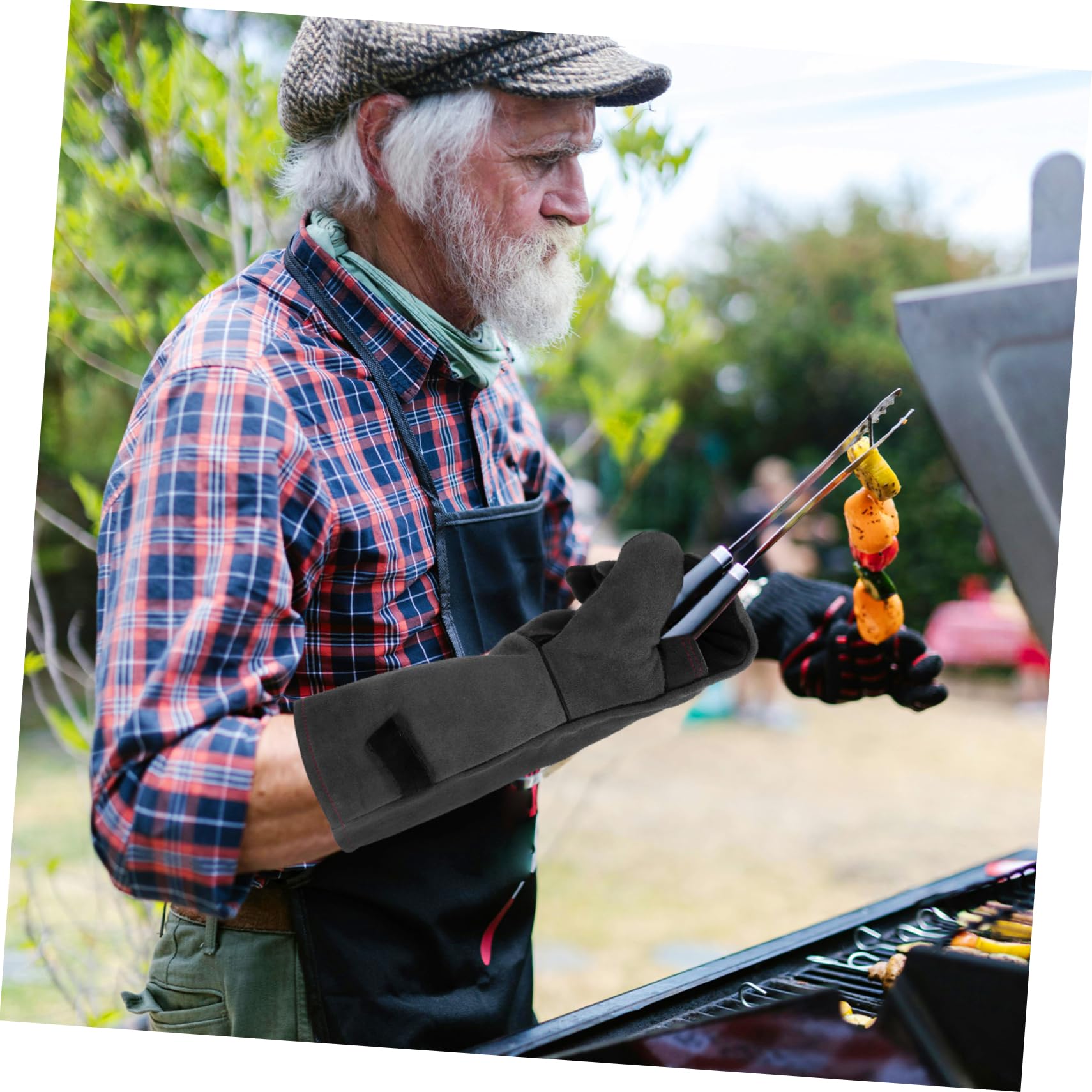 Artibetter Lederhandschuhe Hitzebeständig Für Küche Und Grill Feuerfeste Arbeitshandschuhe Mit Isolierendem Schutz Robuste Ofenhandschuhe Für Hohe Temperaturen