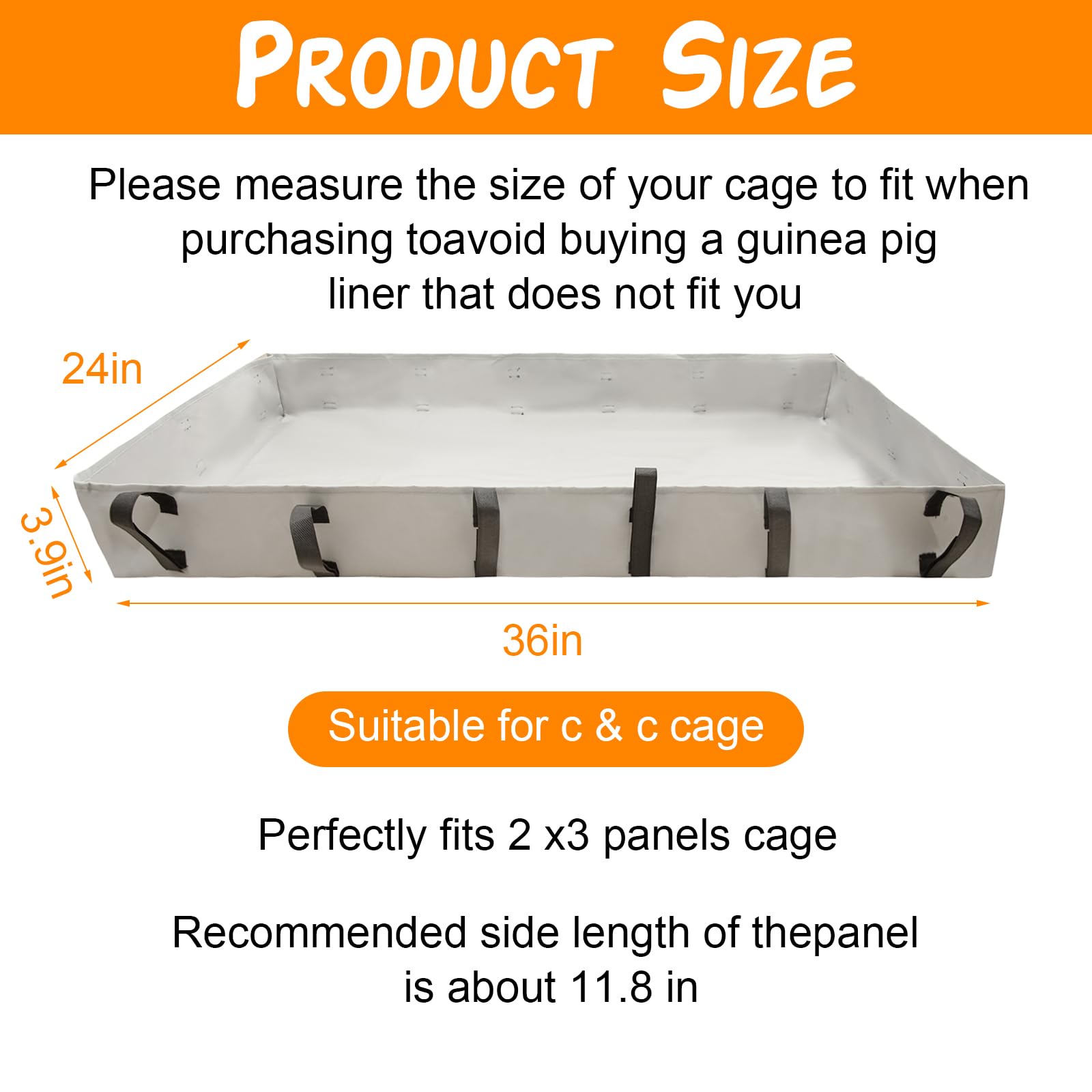 XITVVyg Guinea Pig Cage Liners,Washable Guinea Pig Bedding with Tarp Bottom for C&C Grids,Reusable Guinea Pig Mat,Waterproof Guinea Pig Pee Pads,Cage Liners for Guinea Pig,Bunny,Hamster,Rabbit - Image 2