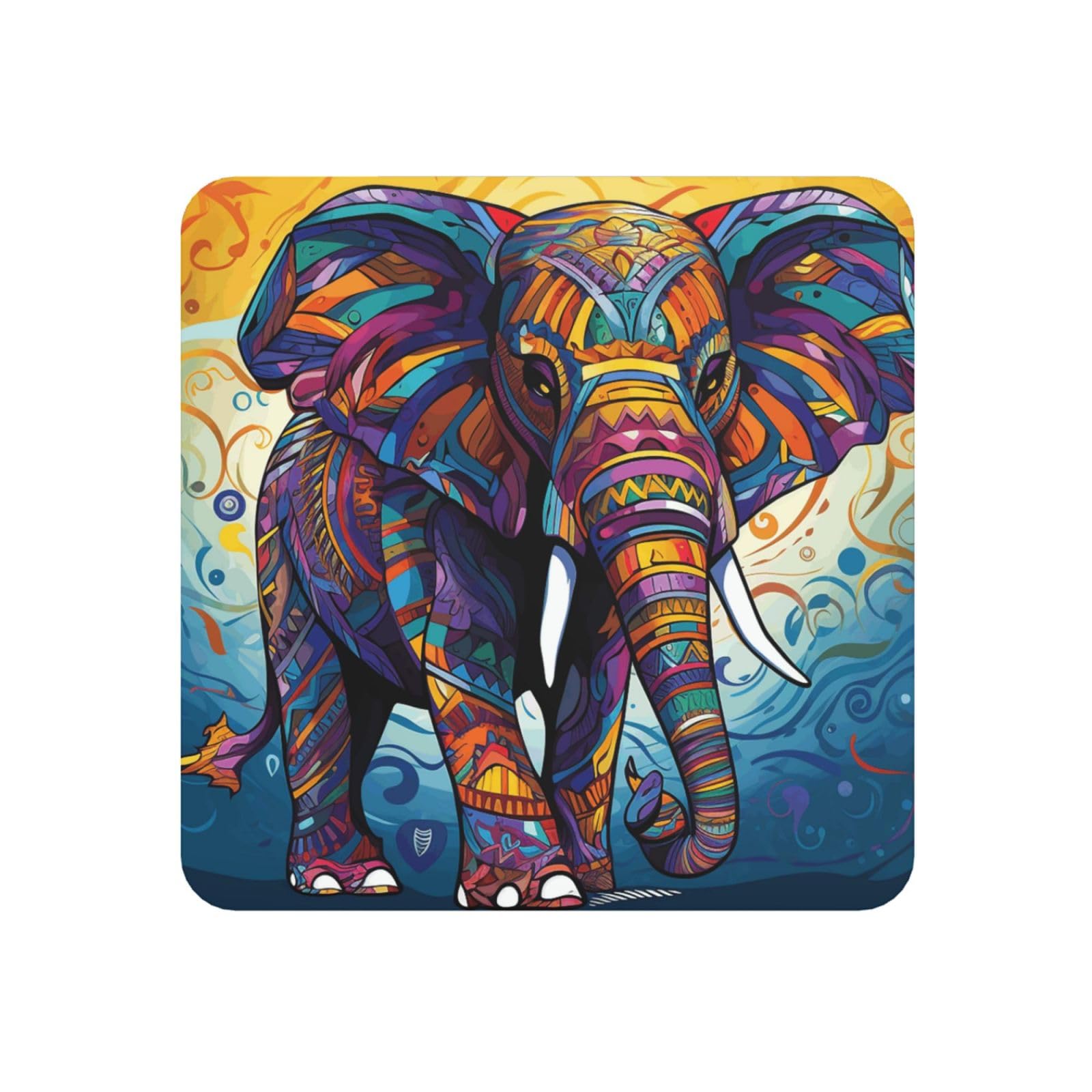 Fodpand Square Colorful Elephant Fridge Magnets, Strong Small Refrigerator Magnets Decorative Magnets For Kitchen Fridge Office Locker - One Size Funny Magnetic Stickers Birthday Gifts