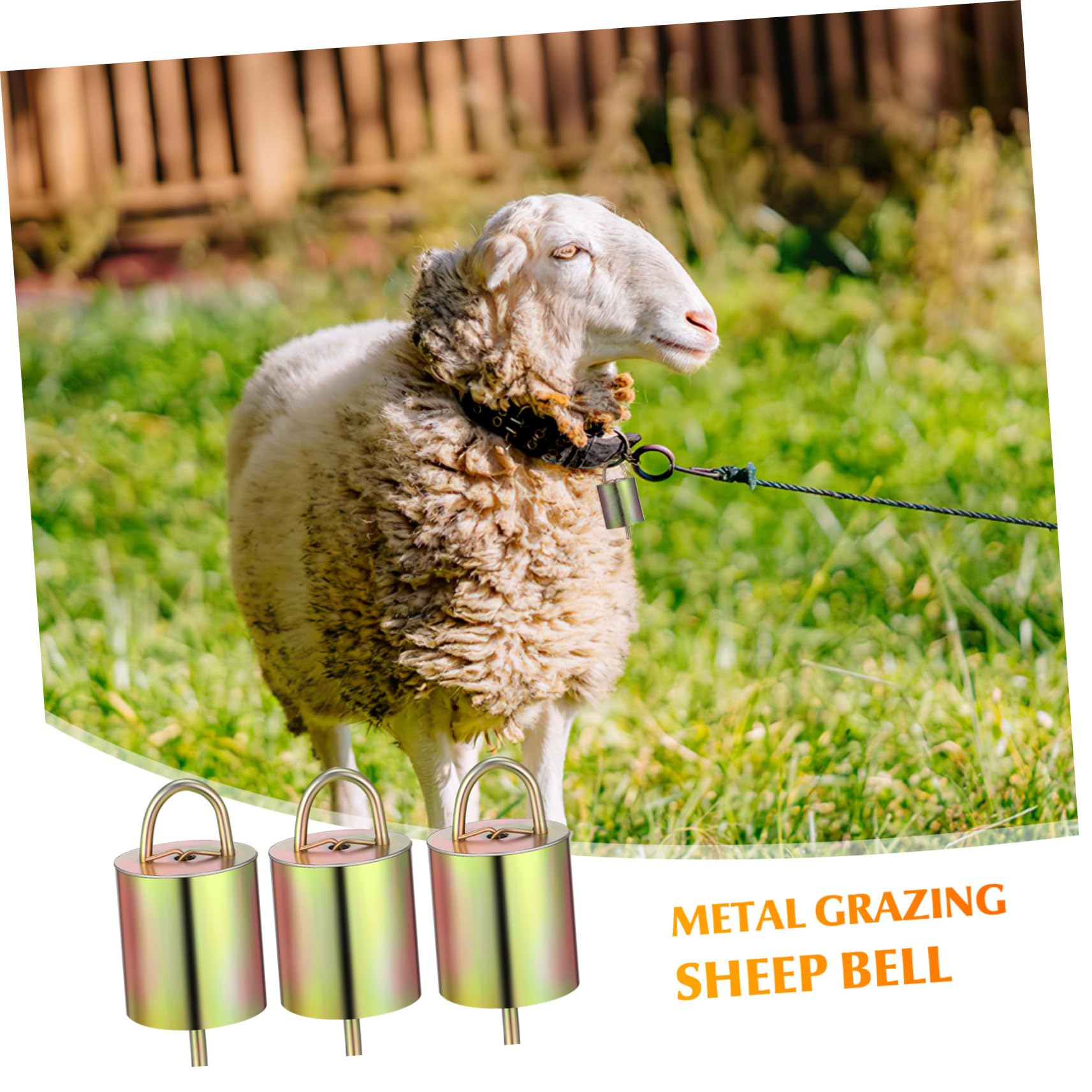 FONDOTIN Mini Cow Bells Rustic Grazing Bells for Sheep Goats Cattle for Farm Decorations