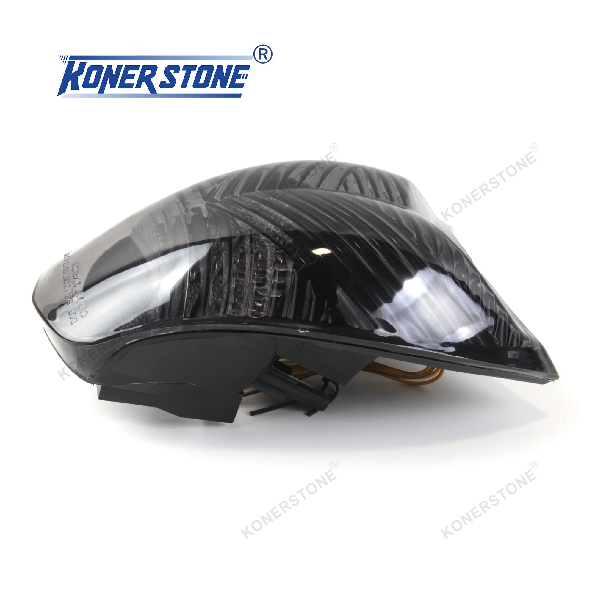 E-MARK - Luz trasera para BMW K1200R K1200S 2005-2008, luz trasera de freno de señal de giro, accesorios de repuesto integrados para motocicleta, K 1200 R S, lente ahumada 2006 2007