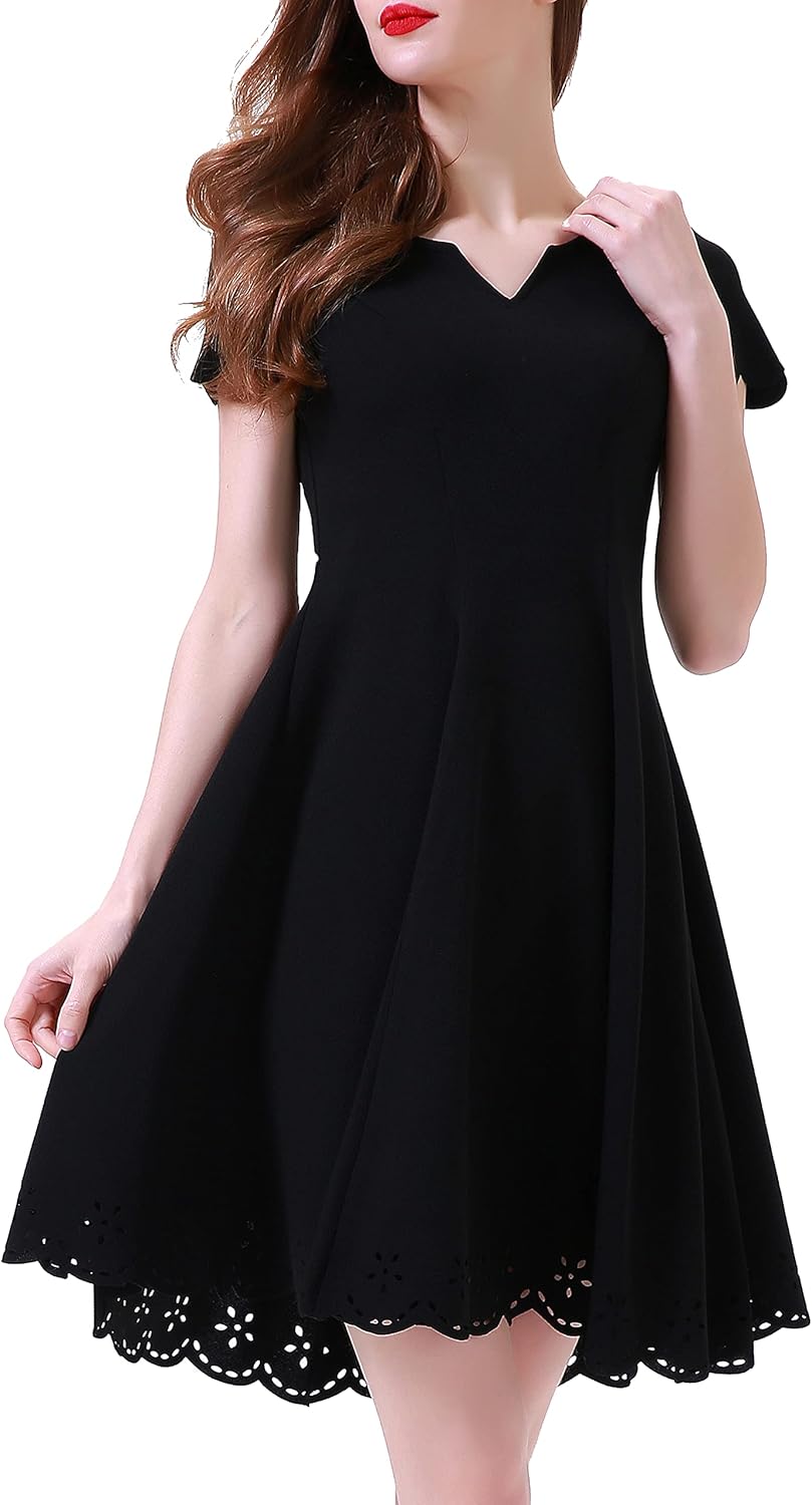 Scalloped dress amazon Clearance