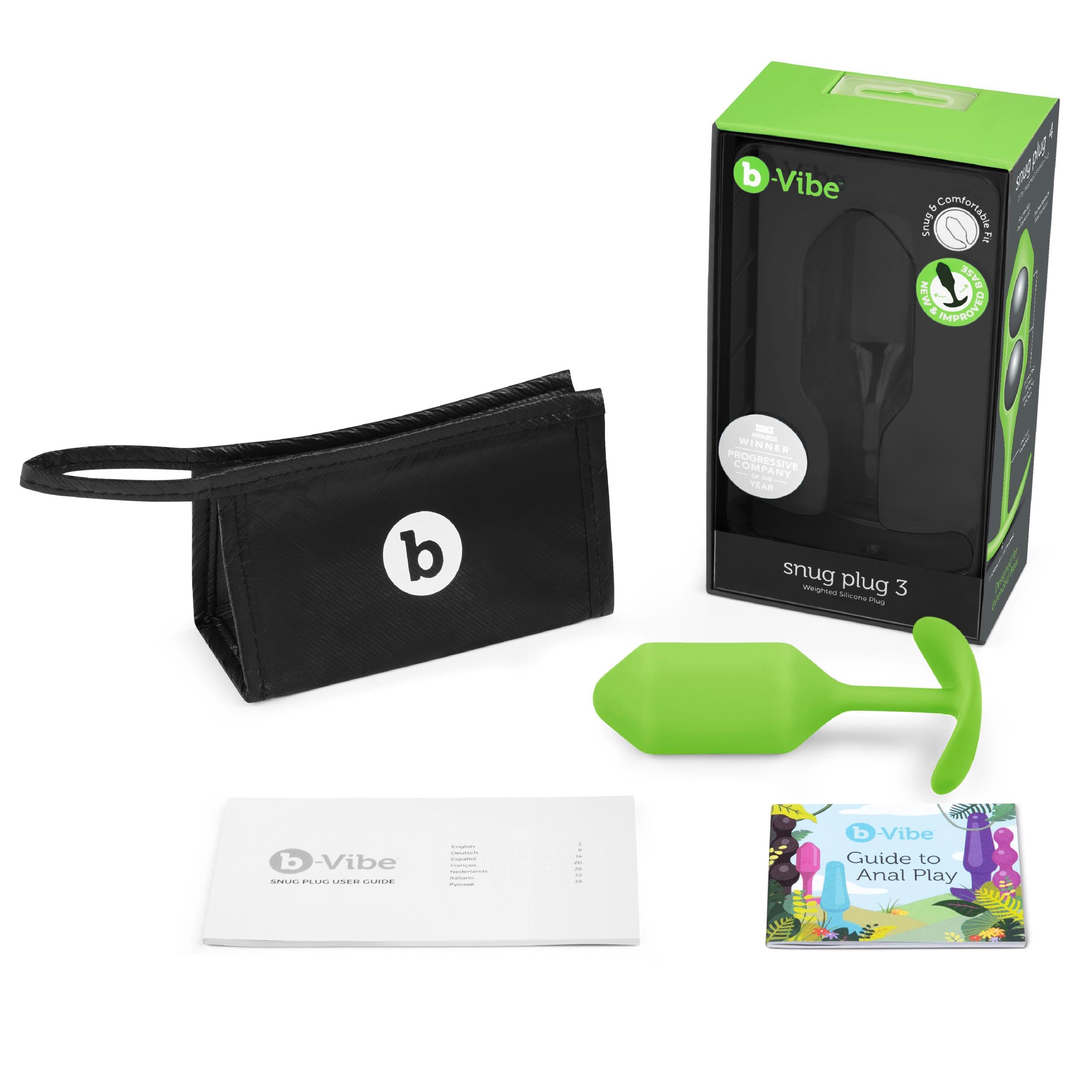 b-Vibe Snug Plug 3 Lime 13 cm