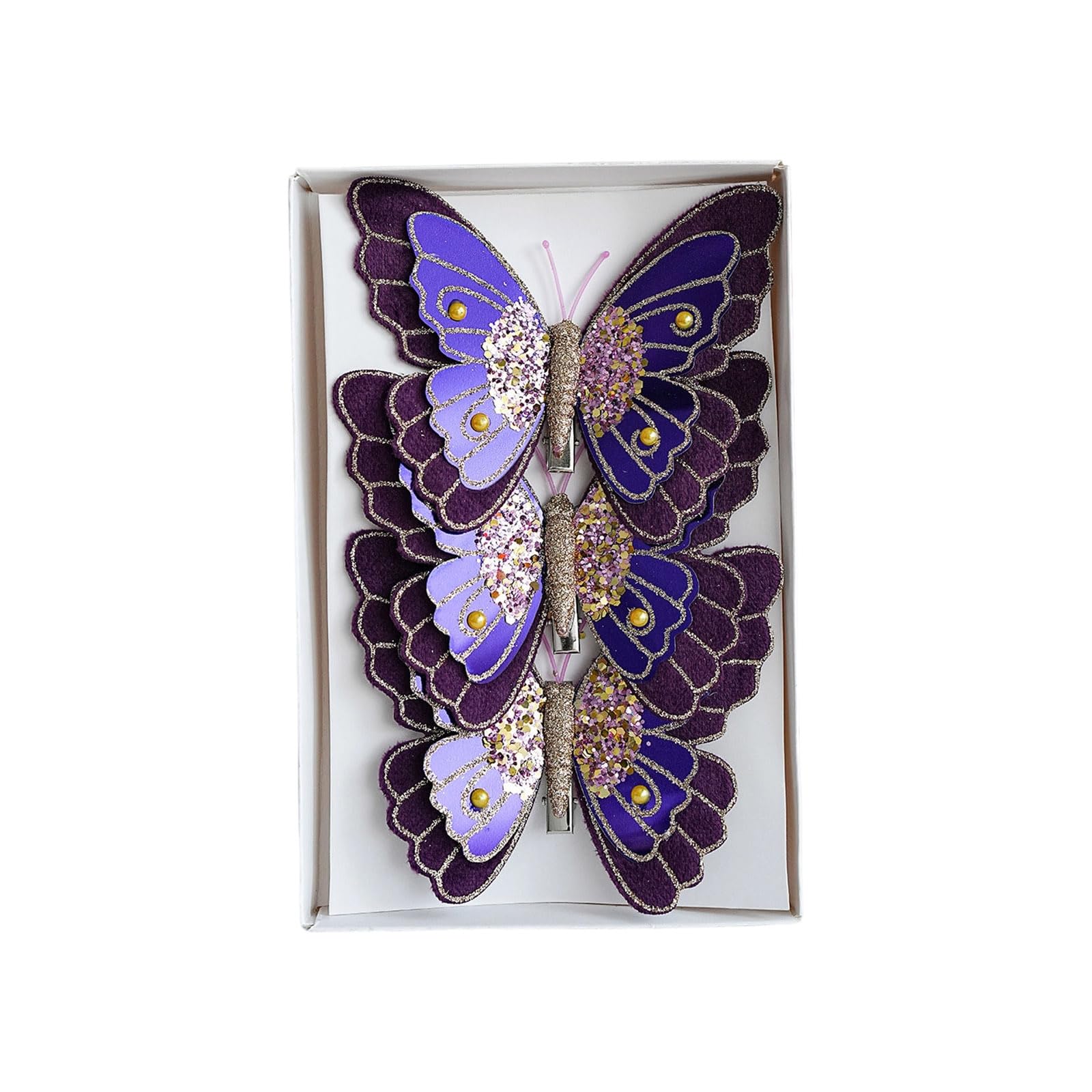 our fave 3 Pieces Sturdy Clip on Butterfly Decorations Portable Multipurpose Celebratory Embellishments for Festive Styling Butterfly Tree Clips