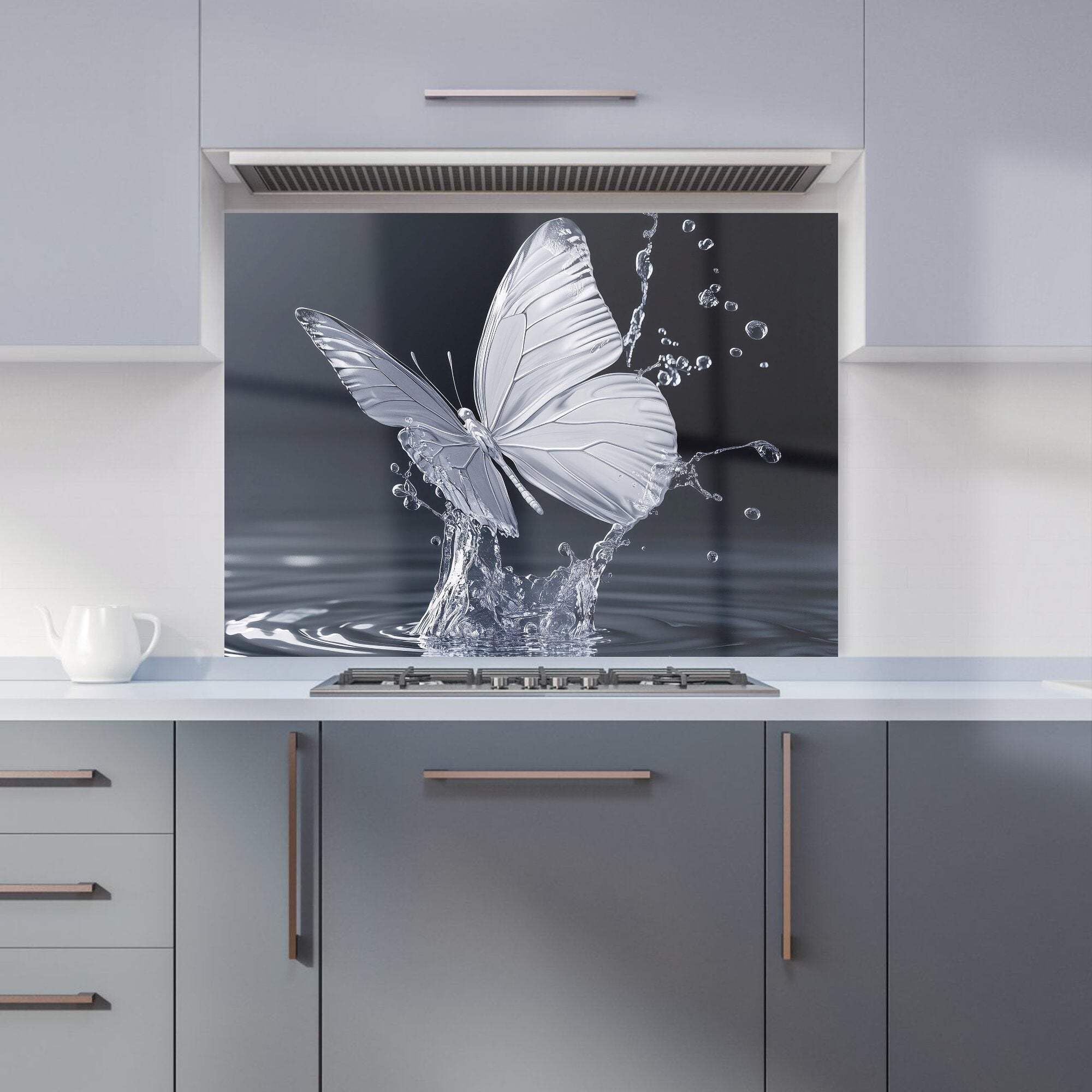 Warren Reed Designer Crystal Butterfly Kitchen Splashback 900mm x 650mm