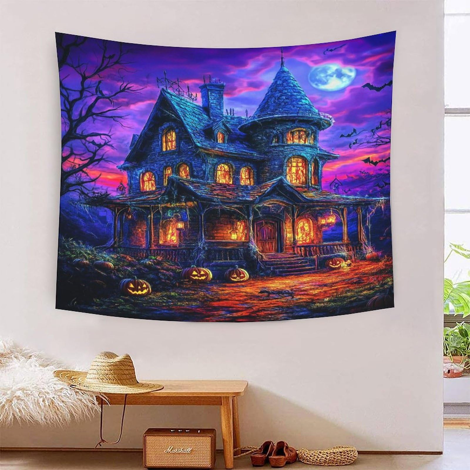Tenture murale Halloween pour décorer une chambre de salon