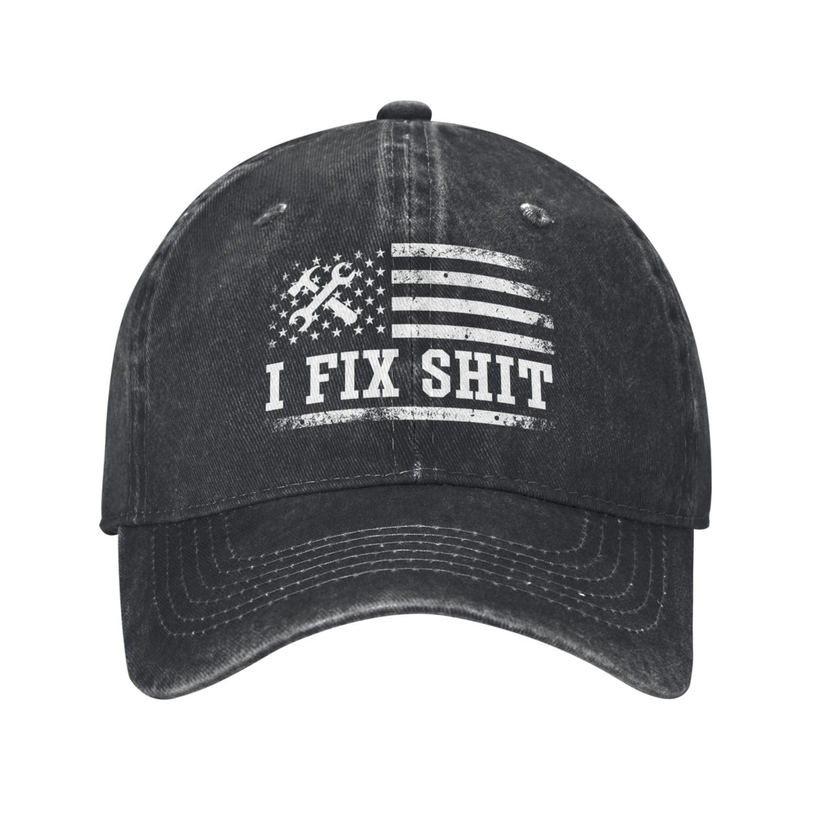 ACEPrints I Fix Shit Cap That's What I Do Denim Hat