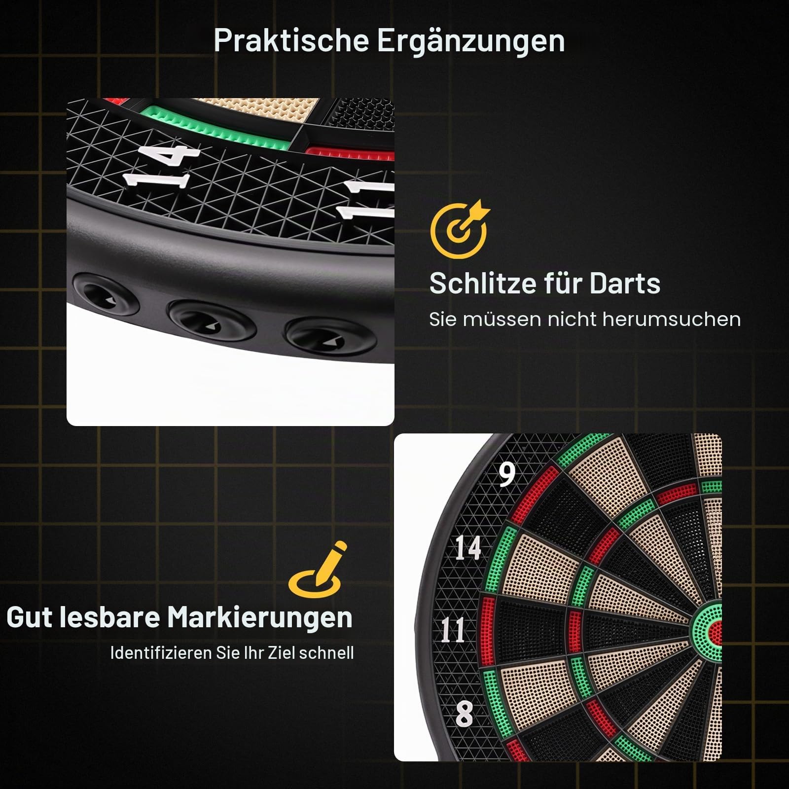 Elektronische Dartmaschine mit 27 Spielmodi bis zu 16 Spieler & Sprachansage für Kneipe Party und Zuhause