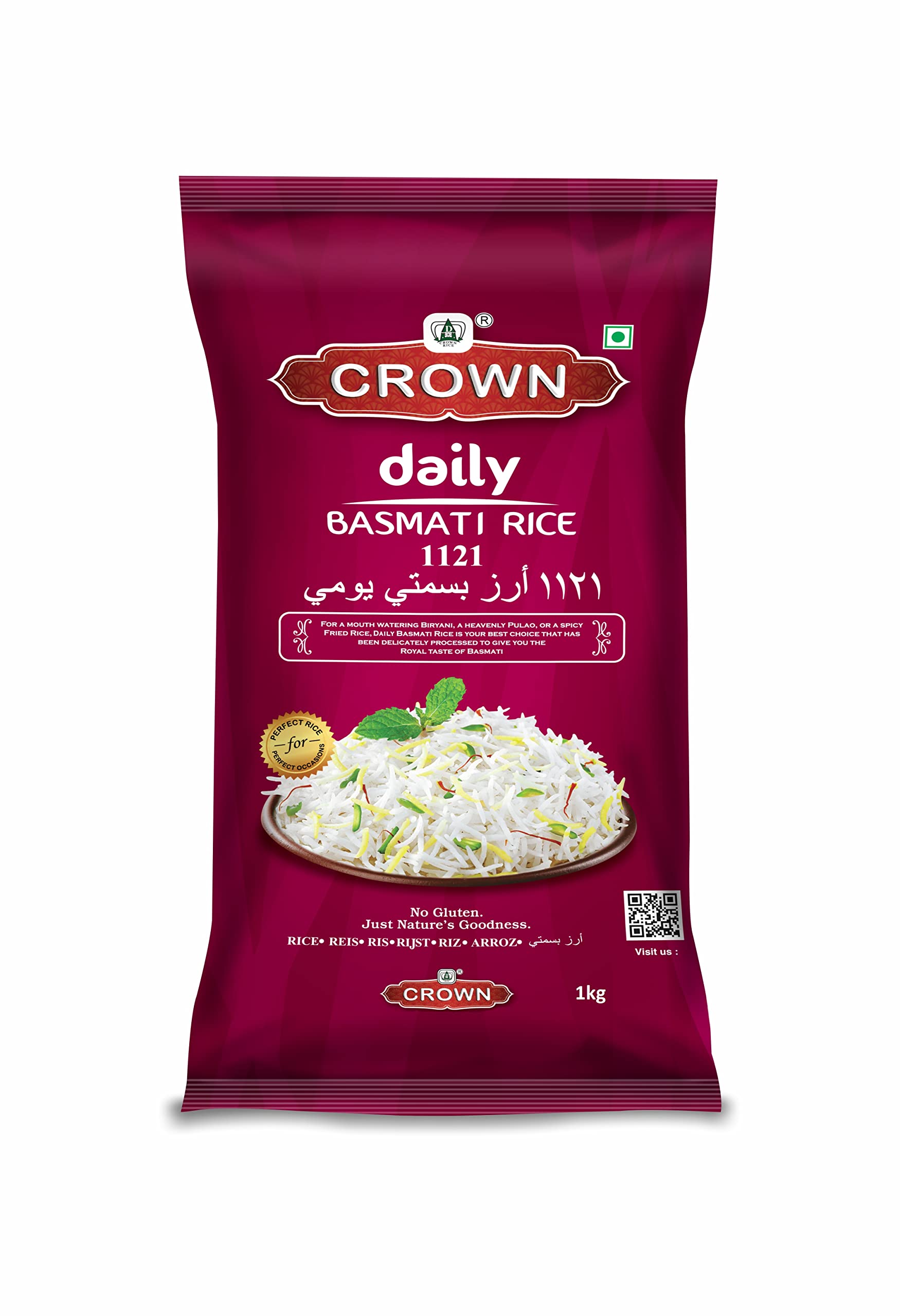 See full amazon price history chart for Crown Rice Daily Basmati Rice Chawal 1 kg, Best for Biryani, Pulao & Fried Rice | Long Grain, Upto 8.4 mm, Magical Rich Aroma, Gluten Free & Double Polished Crown Rice Daily Basmati Rice Chawal 1 kg, Best for Biryani, Pulao & Fried Rice | Long Grain, Upto 8.4 mm, Magical Rich Aroma, Gluten Free & Double Polished (B0C3H79F2F) Amazon Price History, Amazon Price Tracker