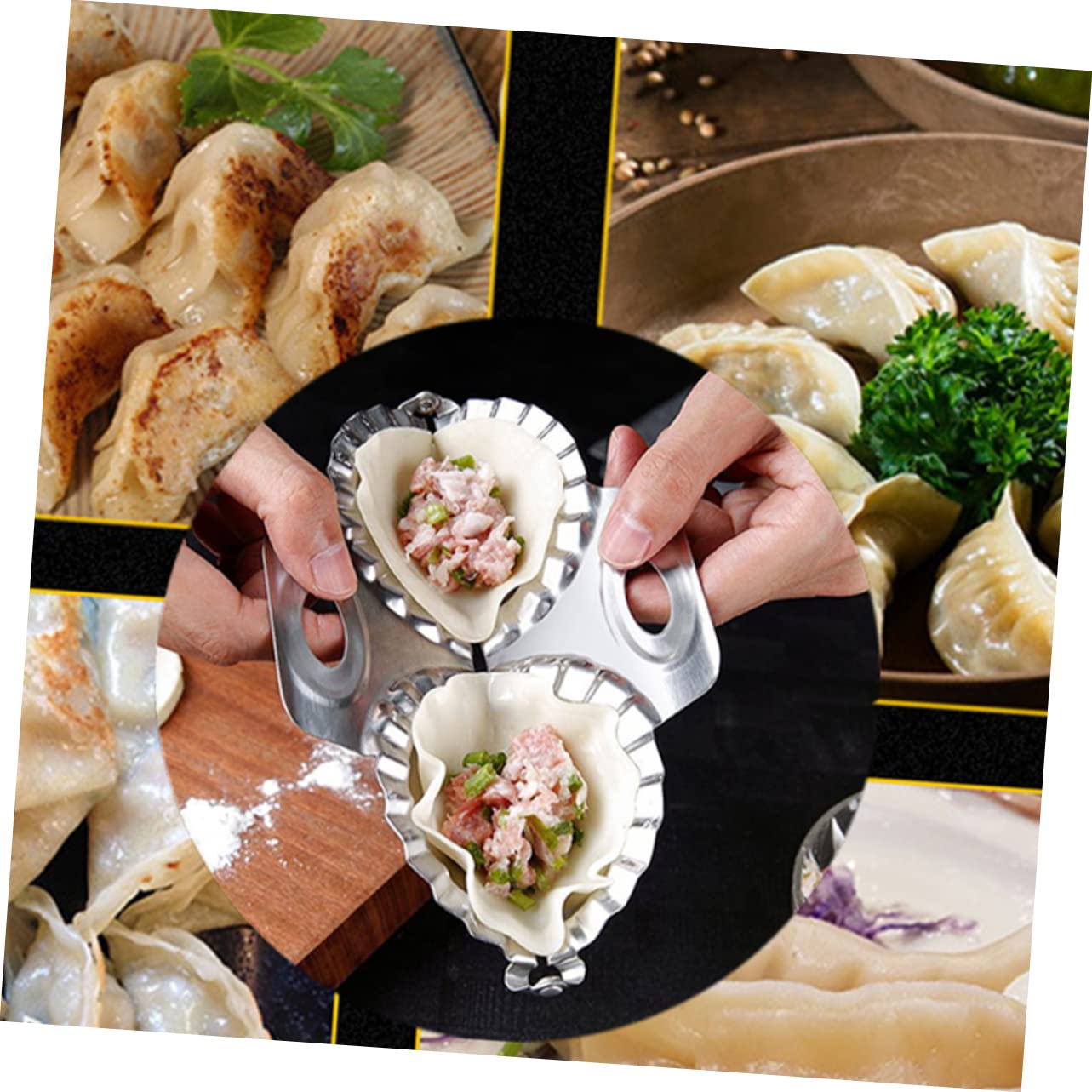 Amosfun 3 Pz stampo pierogi pelmeni produttore di gnocchi stampo per gnocchi pressa per pasta macchina per gnocchi macchina per ravioli cinesi taglierina per gnocchi involucro di gnocchi