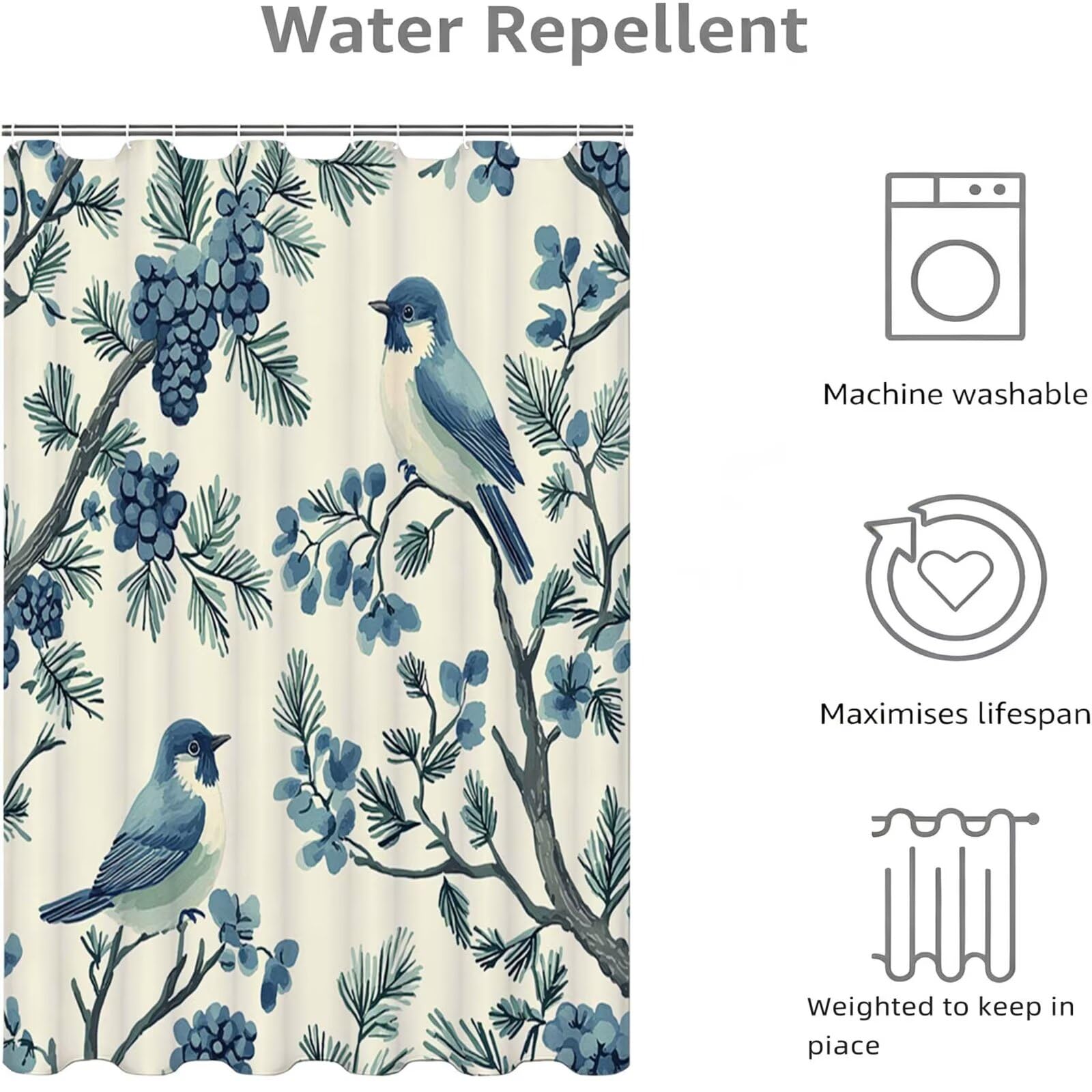 Rideau de Douche Beige, Rideau Douche 150x200cm L-111