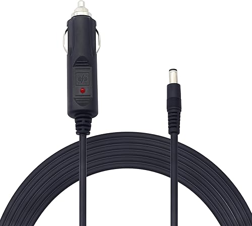 Cable adaptador de fuente de alimentación de 12 V 24 V CC 0.217 in x 0.083 in para encendedor de cigarrillos de coche con LED para automóvil,