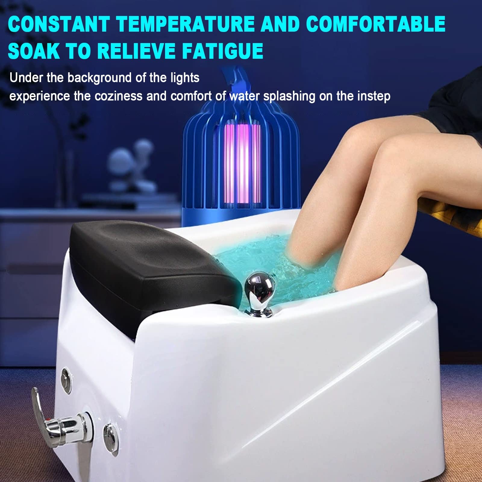 Bubble Jets pediluvio con bagnoschiuma, massaggiatore per piedi e punti di massaggio per digitopressione, vasca idromassaggio per alleviare il dolore e il relax