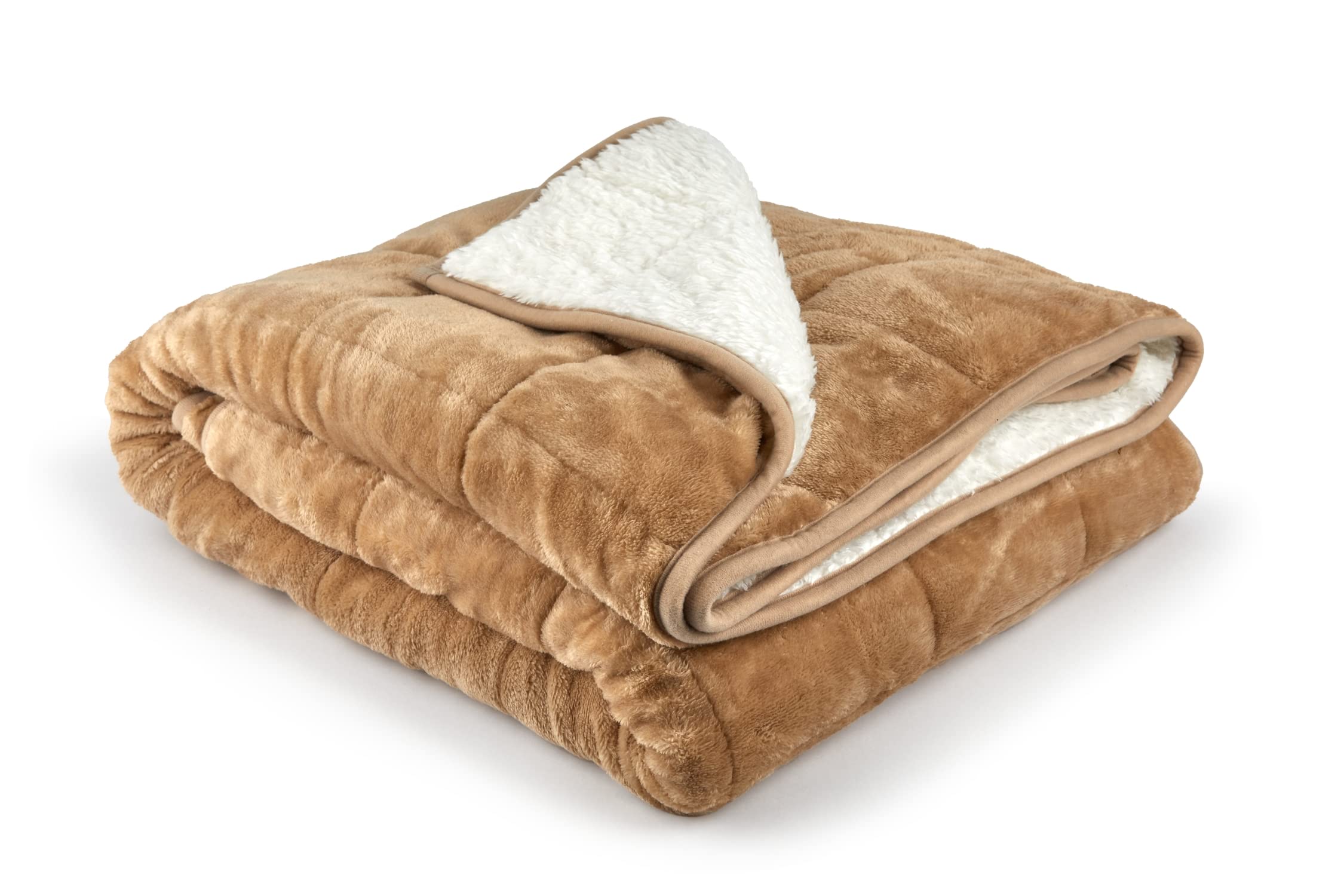 Emma Barclay Weighted Sherpa Blanket 50 X 60" Taupe Wesh5060tau