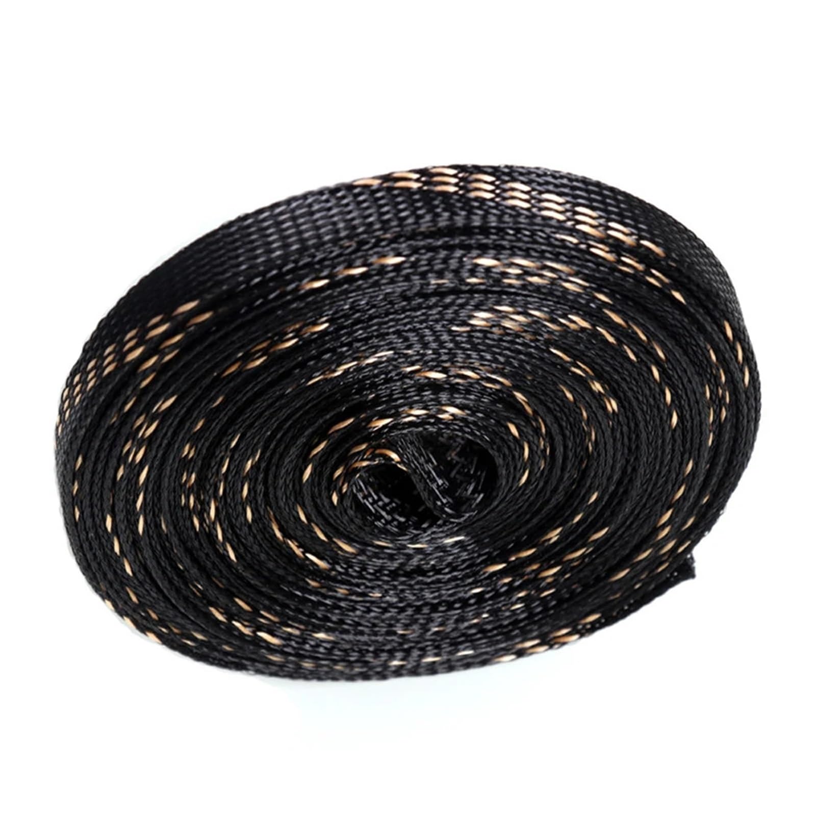 Gaine Cable Manchons tressés isolants 1/5M/10/20M Noir + Or 4/6/8/10/12/15/20/25mm Protection de Fil Câble Gaine tressée hautement Extensible(20mm,20M)