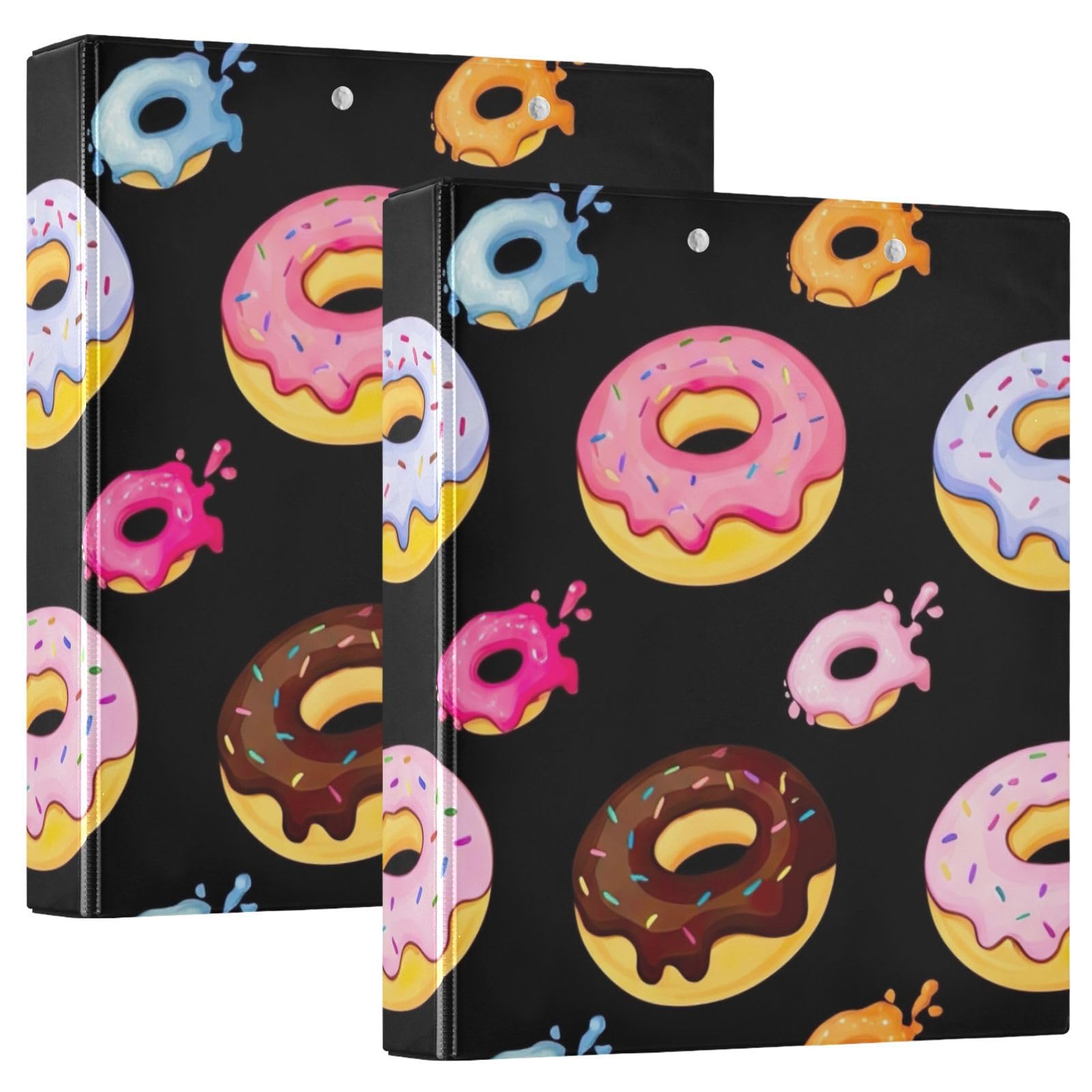 Carpeta colorida de tres anillos, carpeta flexible de anillos en D con bolsillos, carpetas de 3 anillos para escuela, universidad, oficina, talla única 2