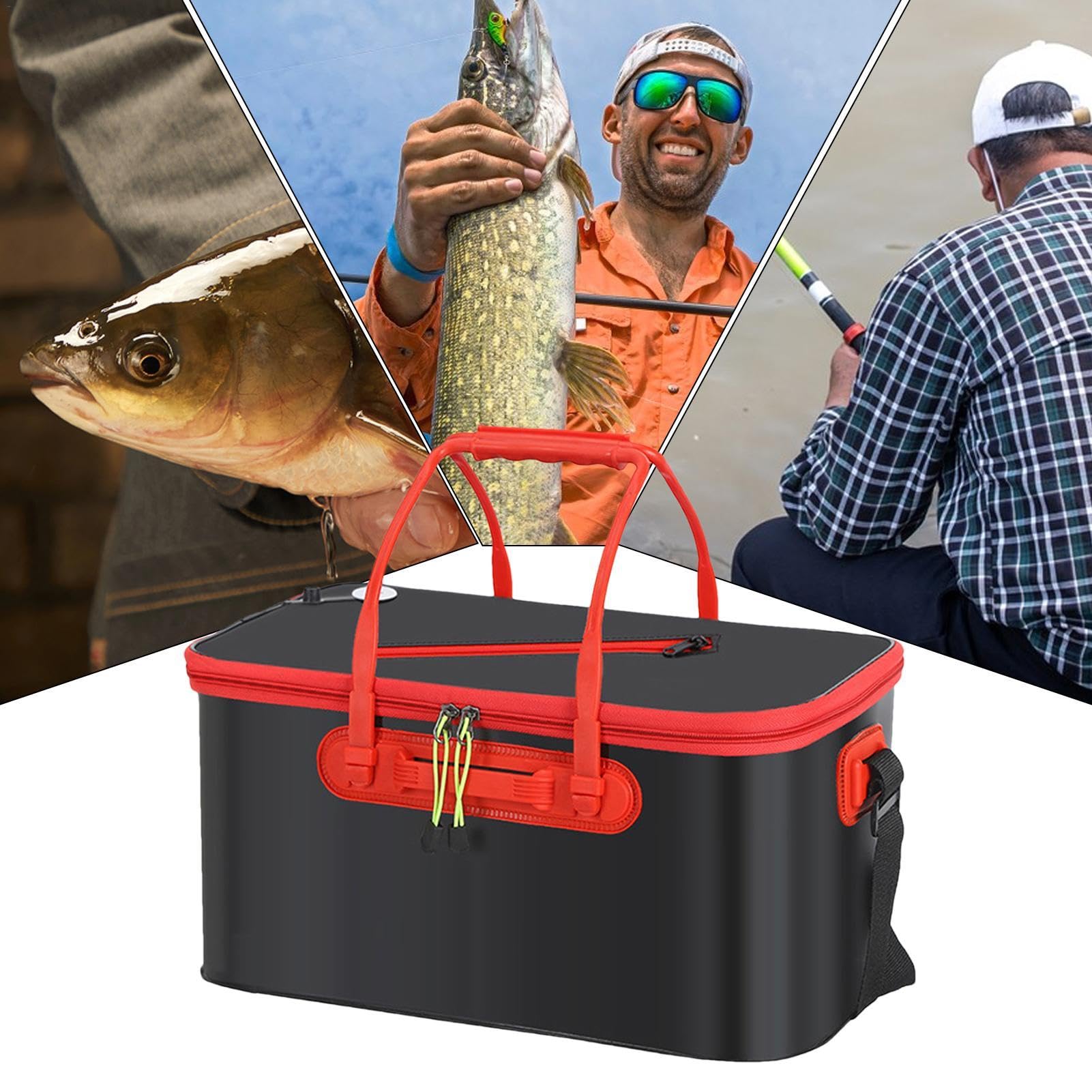 Secchio per pesci pieghevole | Secchio per esche da pesca | Secchio per pesci pieghevole | Secchio da pesca all'aperto Borsa da pesca Eva, Secchio per pesci multifunzionale, Secchio per pesci,