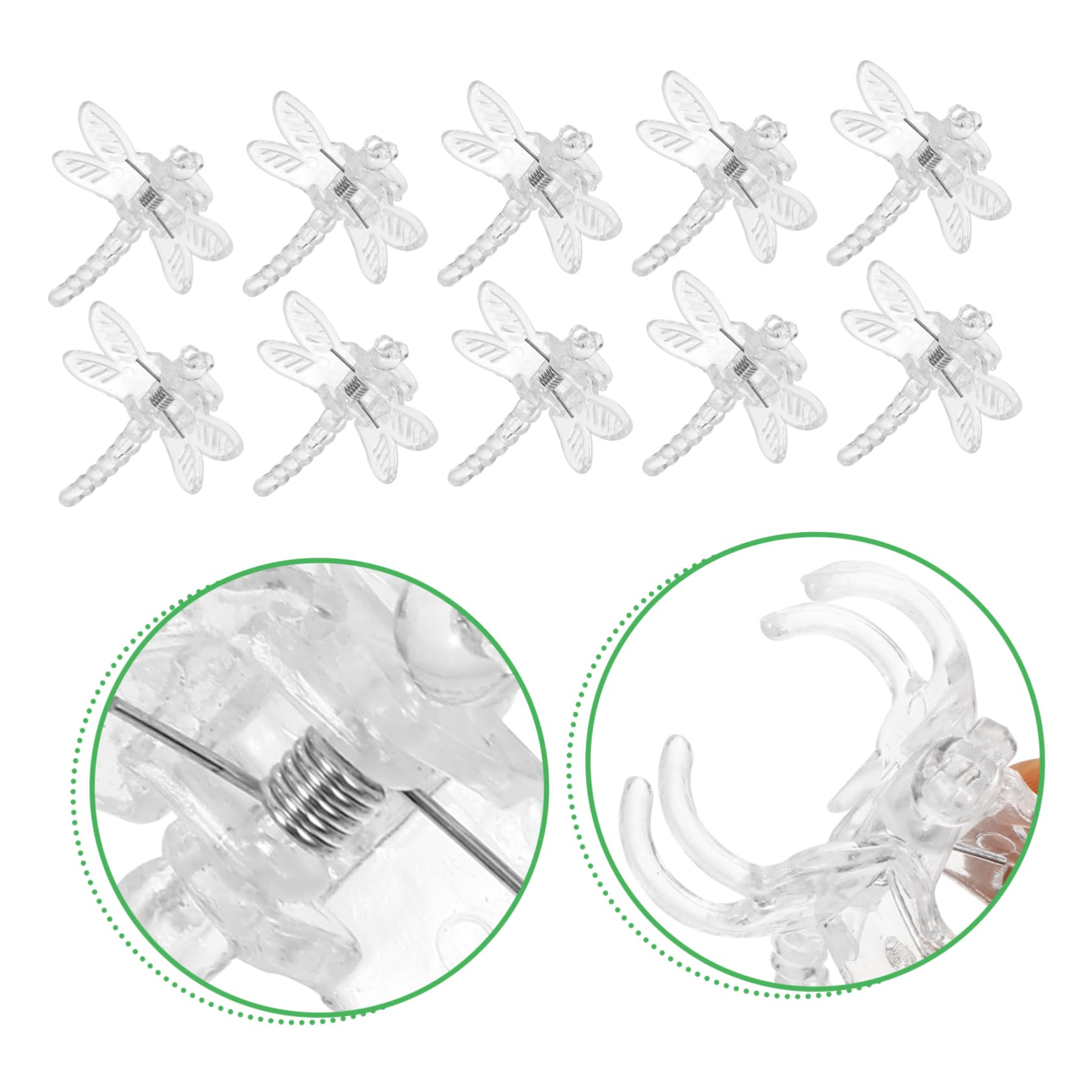 TOYANDONA 5 Sätze Transparente Pflanzenclips Multifunktionale Orchideen Clips Zur Unterstützung Von Pflanzenstängeln Für Weinreben Und Gemüse Gartenwerkzeug Für Sicheres 10 Stück * 5