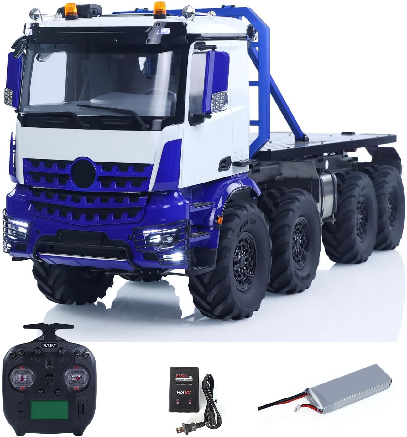 TOUCAN RC HOBBY 1/14 2.4G 2Speed Off Road Truck RC Rock Crawler BZ 3363 8 * 8 Radio Control Flatbed Car Rotating Light Metal Chassis Sound Battery