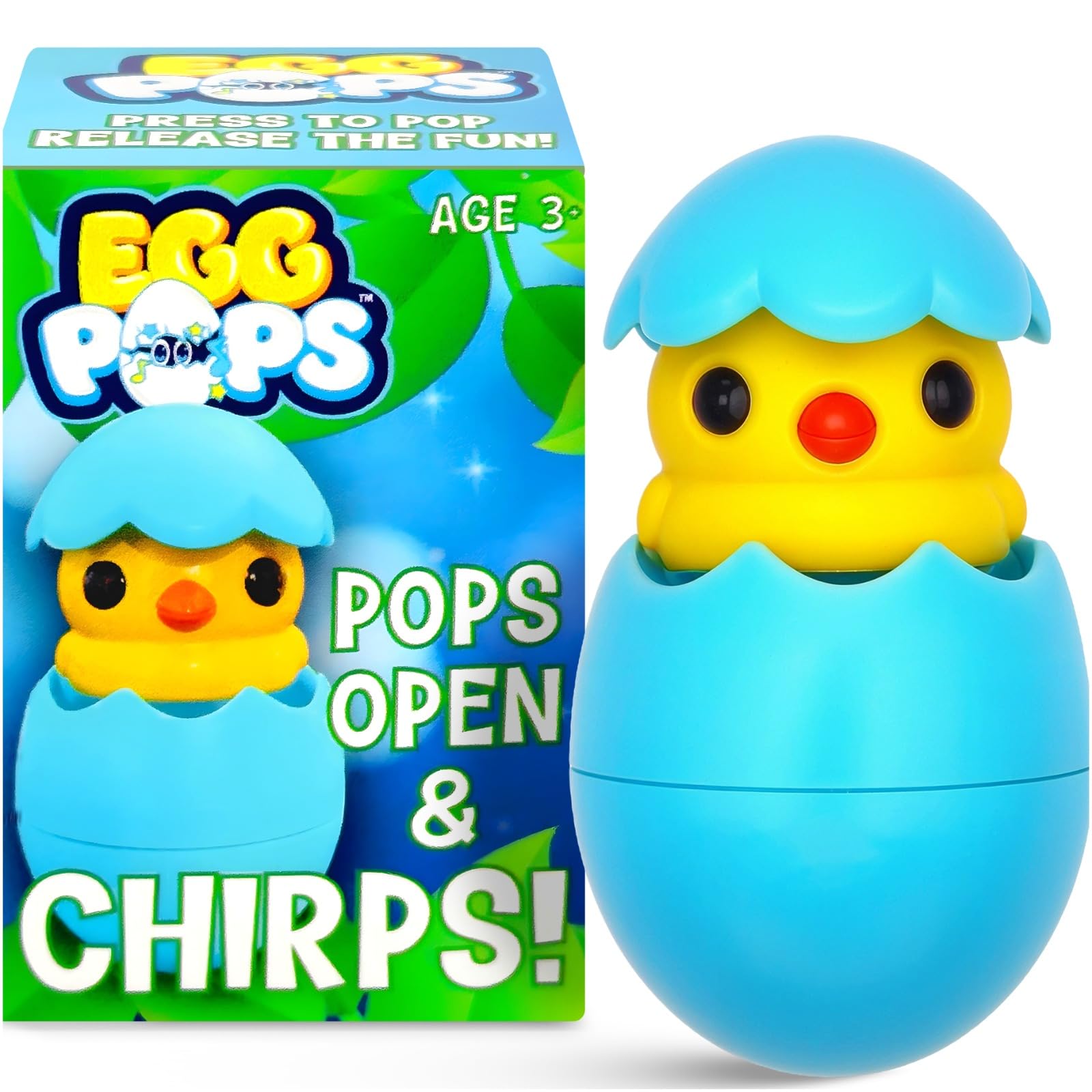 Easter Basket Stuffers for Teens, Pop & Play Toy, Boys Basket Fillers, Unique Holiday Presents for Boys & Girls, Fun Spring Gifts for Teens, Novelty Item (Chick)