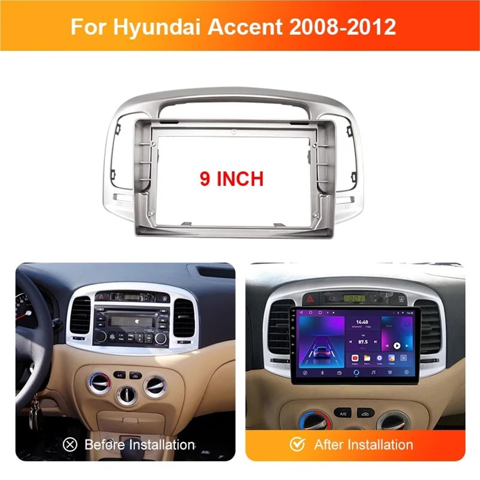 zaślepki radia Dla Hyundai Accent 2008-2011
