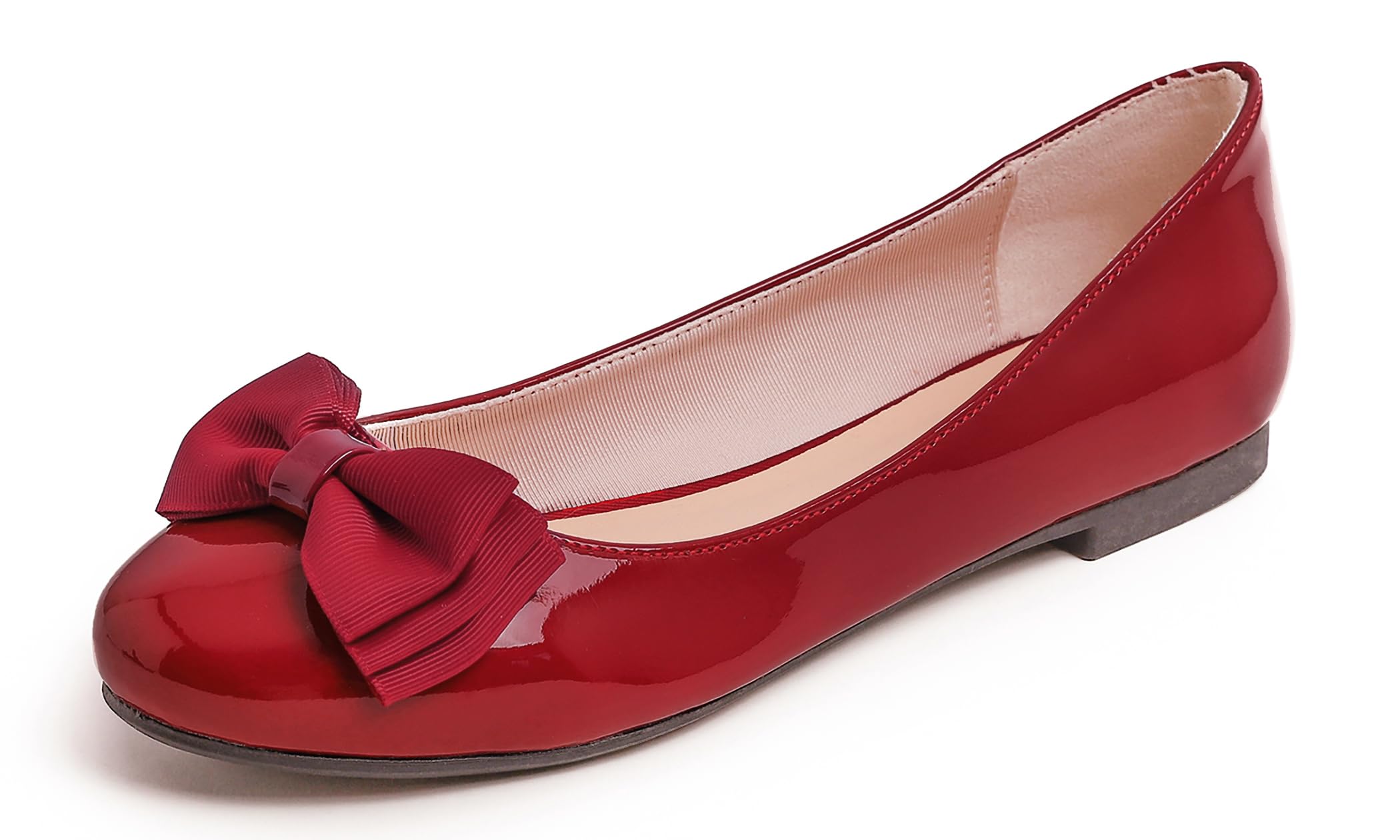 Feversole Women's Fashion Bow Round Toe Ballet Flat,Ballerine à Bout Rond à Mode nœud Papillon Femme