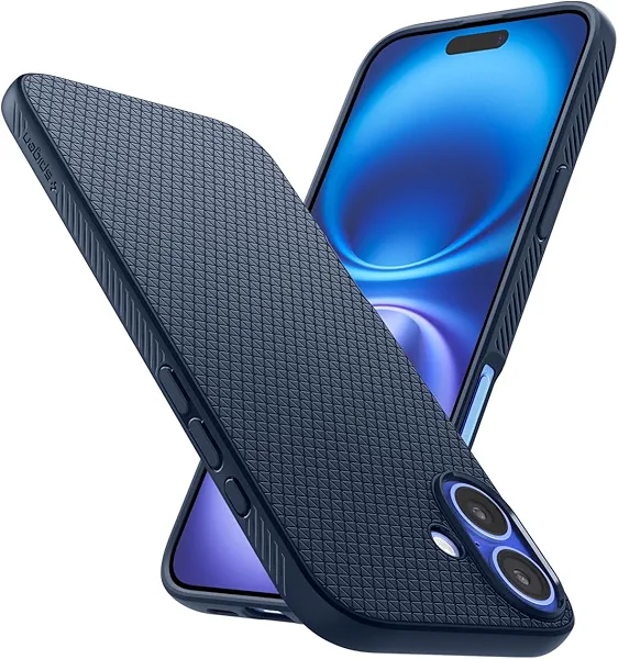 Spigen Liquid Air Designed for iPhone 16 Case [NOT Compatible with MagSafe], [Military-Grade Protection] - Navy Blue