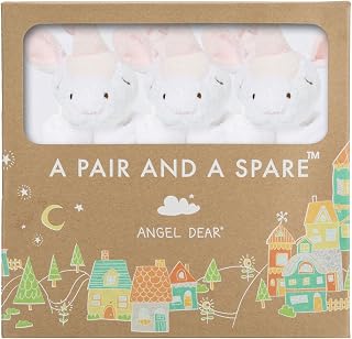 Angel Dear - White Unicorn, Pair and A Spare Blankie Set