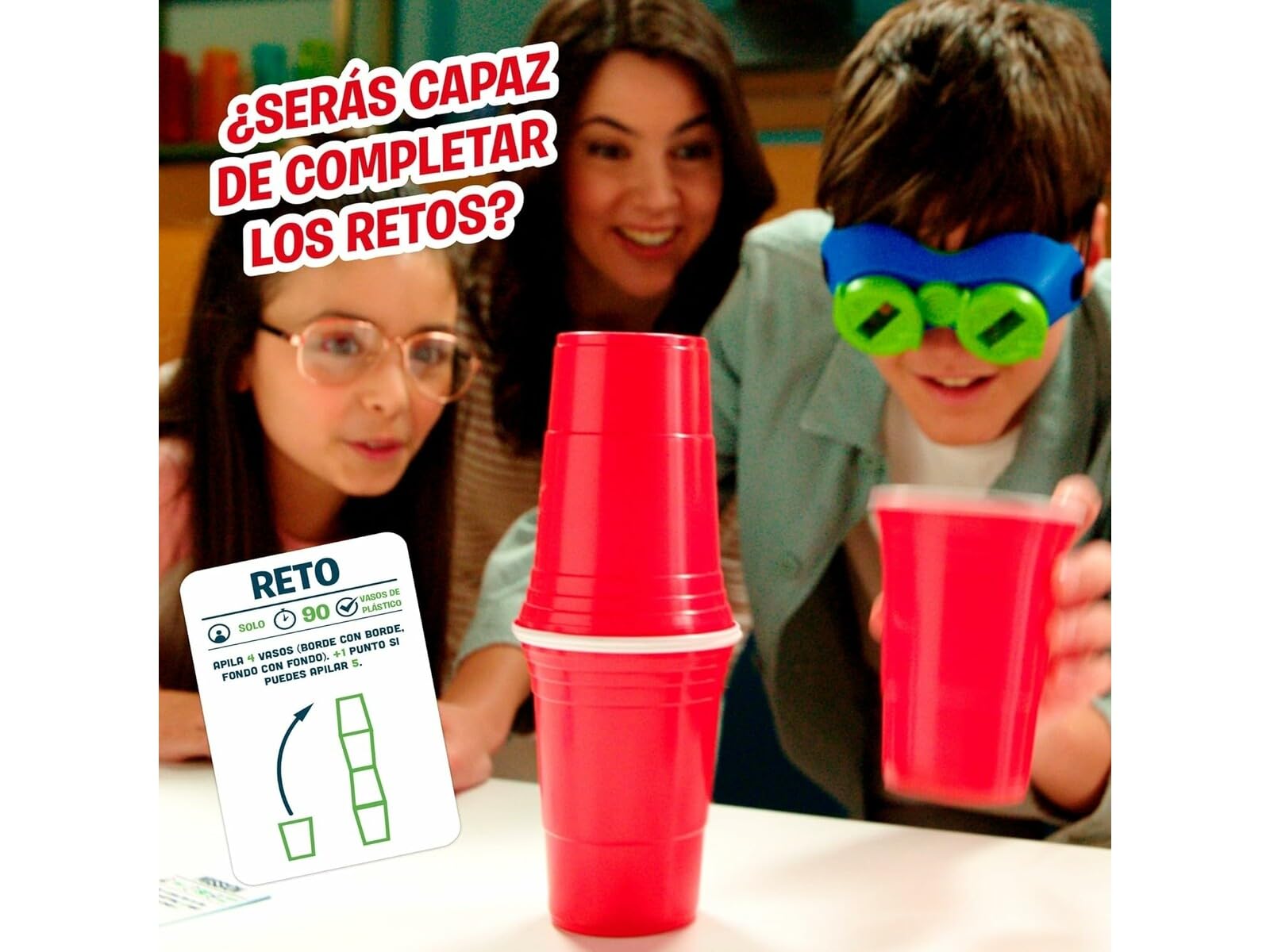Bizak Visión Imposible Evolution, Juego de desafíos y retos visiuales para Adolescentes con Gafas giratorias y 3 Modos de visión: Invertida, Doble Lateral y Doble girada (63200100)