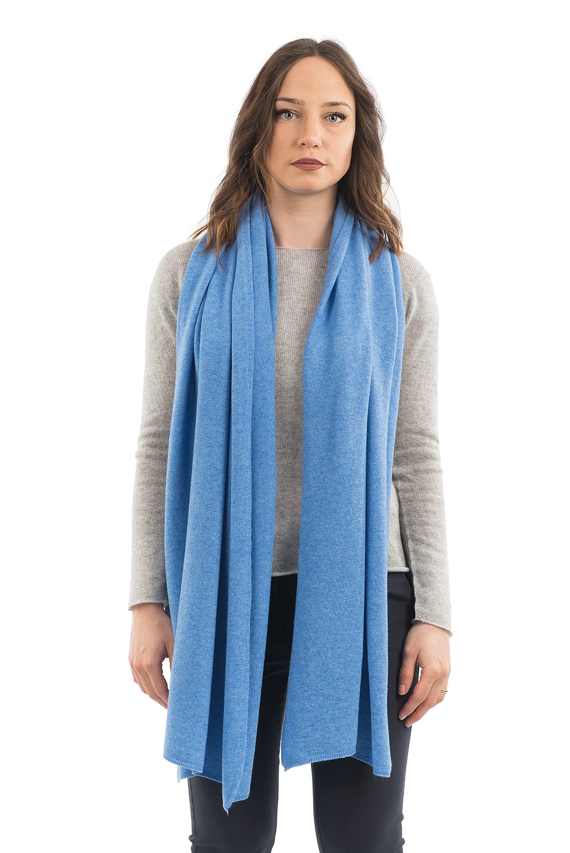 DALLE PIANE CASHMERE Étole Femme Mélange Cachemire Laine | Étole élégante pour cérémonies et soirées, 60x185cm, polyvalente en toute saison, idée cadeau pour elle, Made in Italy