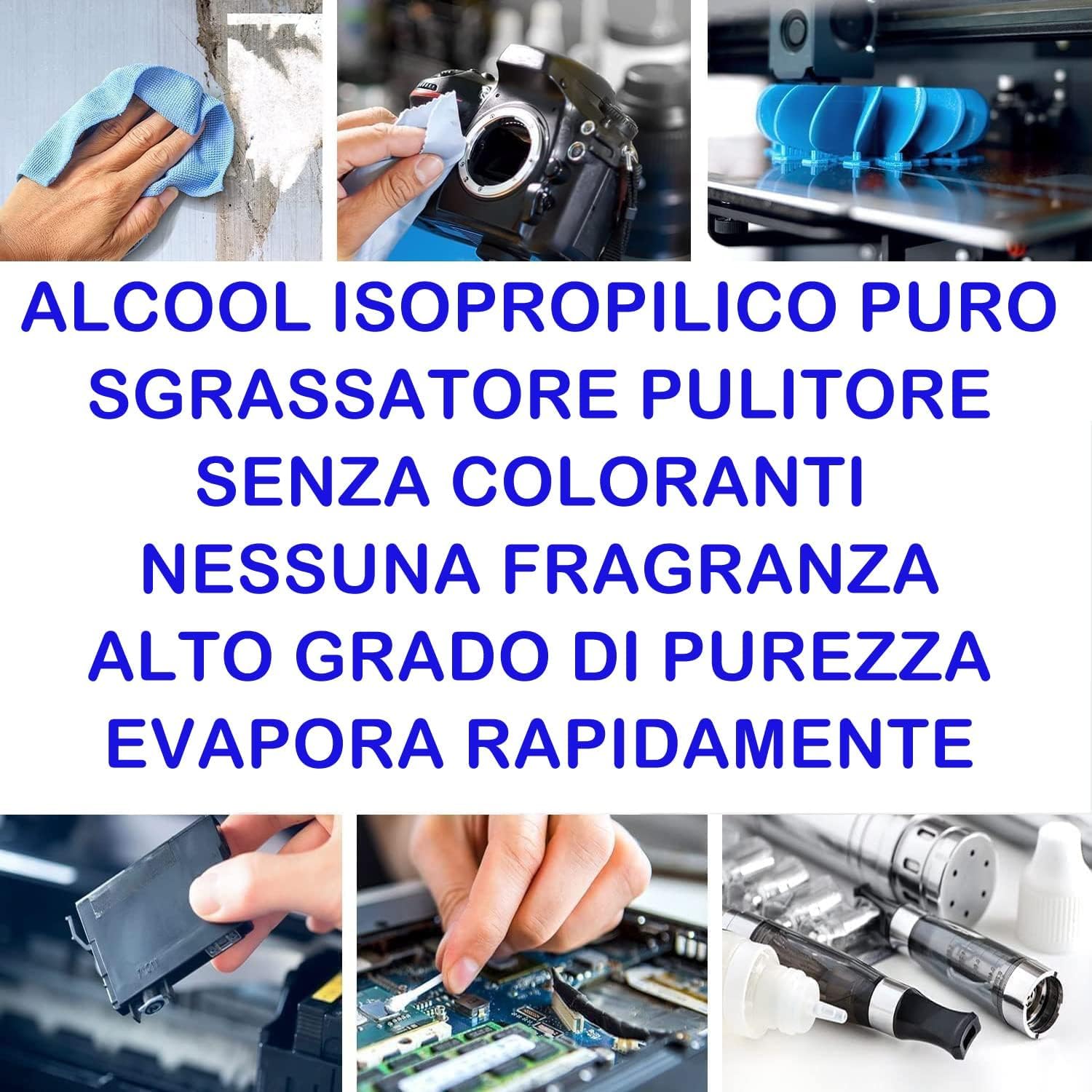 ANFEL IPA 99,9 | Isopropanolo - Alcool Isopropilico 99,9% | 2x5L | Detergente Alcool per Pulizia Casa, Ufficio, Elettronica, Pulizia delle Resine Stampa 3D, Vasche Ultrasuoni, Multiuso