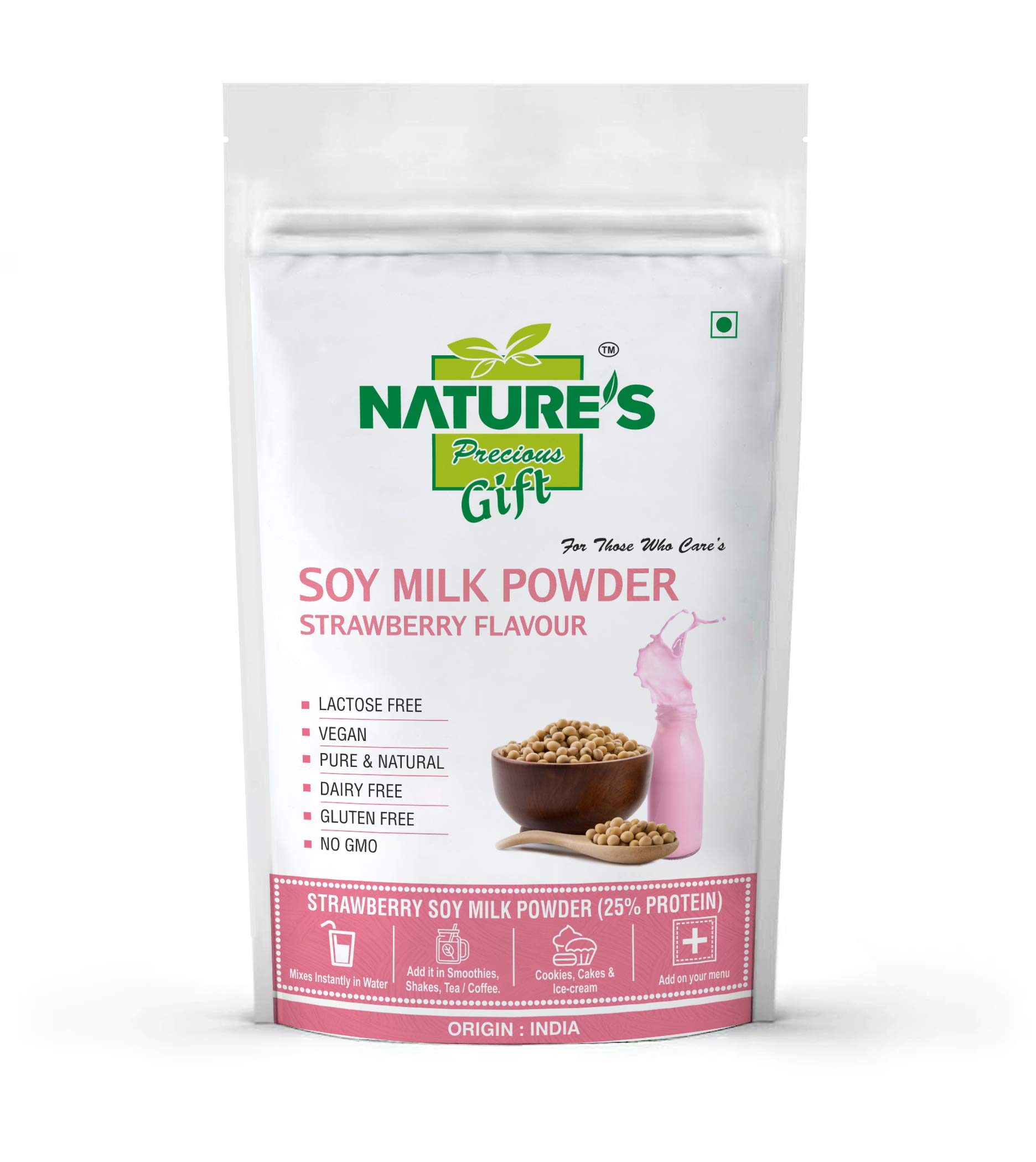 NATURES Precious Gift - Soy Milk Powder - Strawberry Flavor [Vegan | Non-GMO | 25% Protein] - 1 KG (B0BBMSTD61) Amazon Price History, Amazon Price Tracker