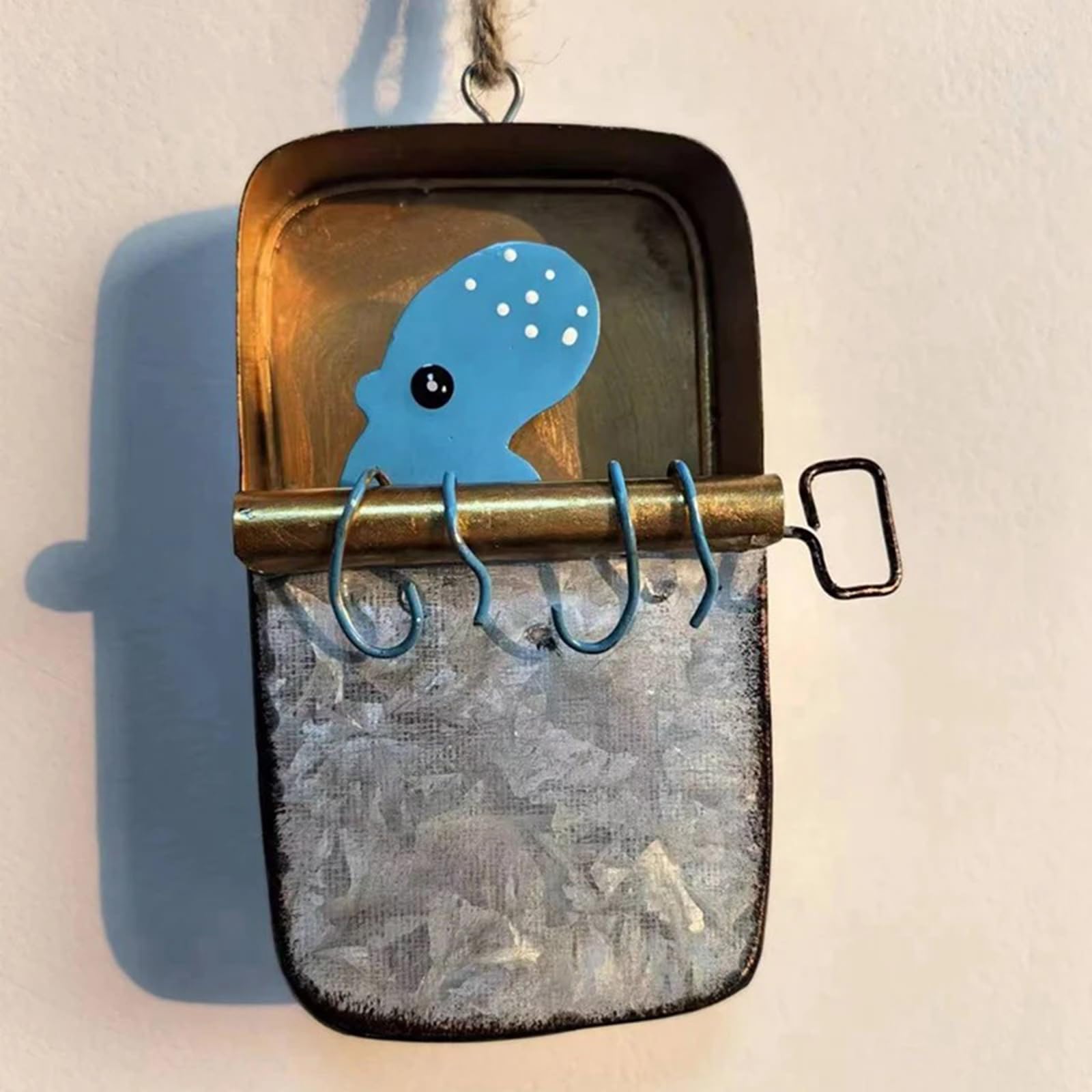 VBRYUAW Sardine Can Canned Hanging Ornament Tags Seafood Funny Ornaments | Metal Sardine Tin Funny Car Decoration - Whimsical Fish Decor Unique Interior Accessories for Doors, Shops, Walls, Homes